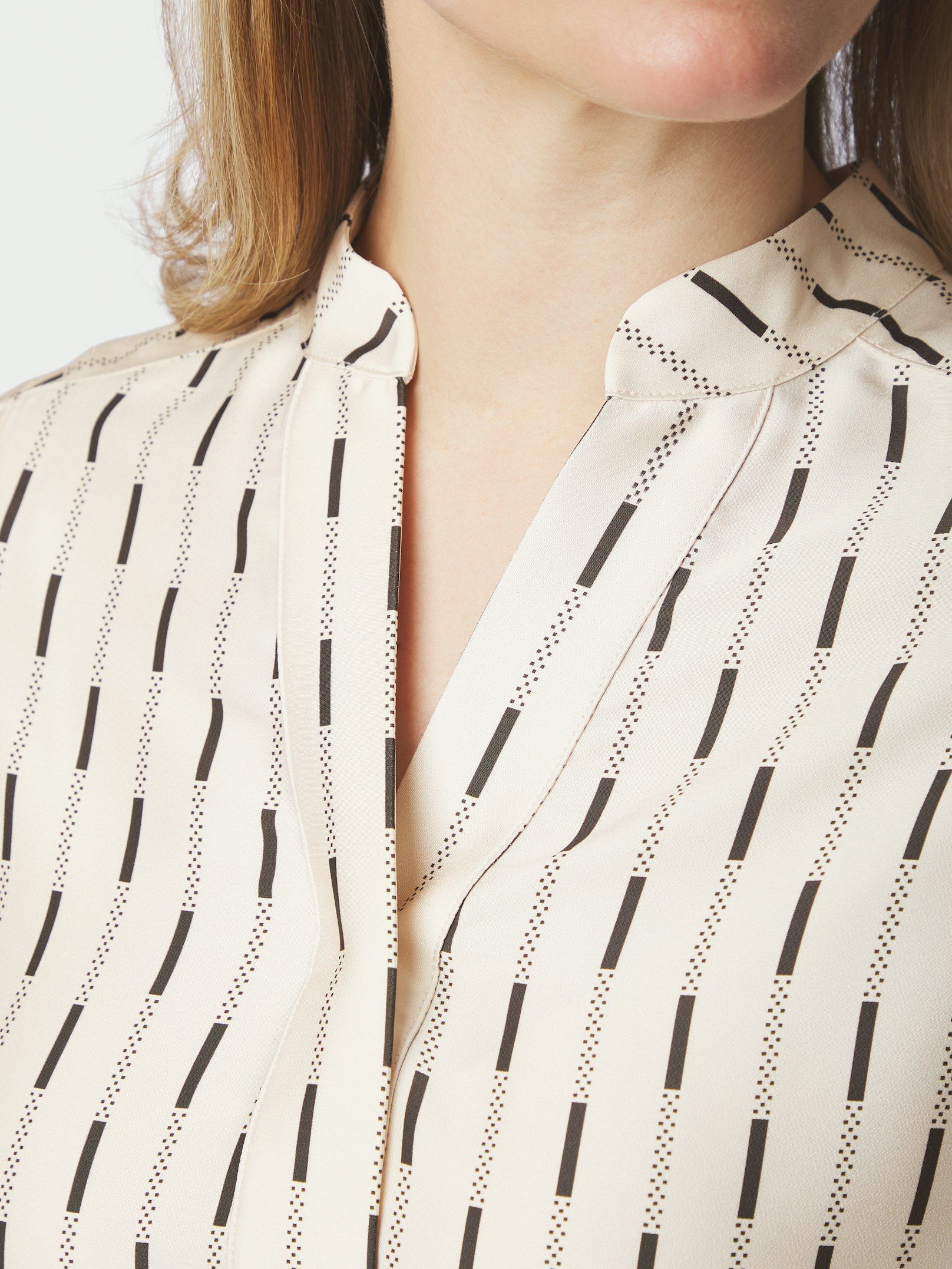 Camile Print Blouse - Creme