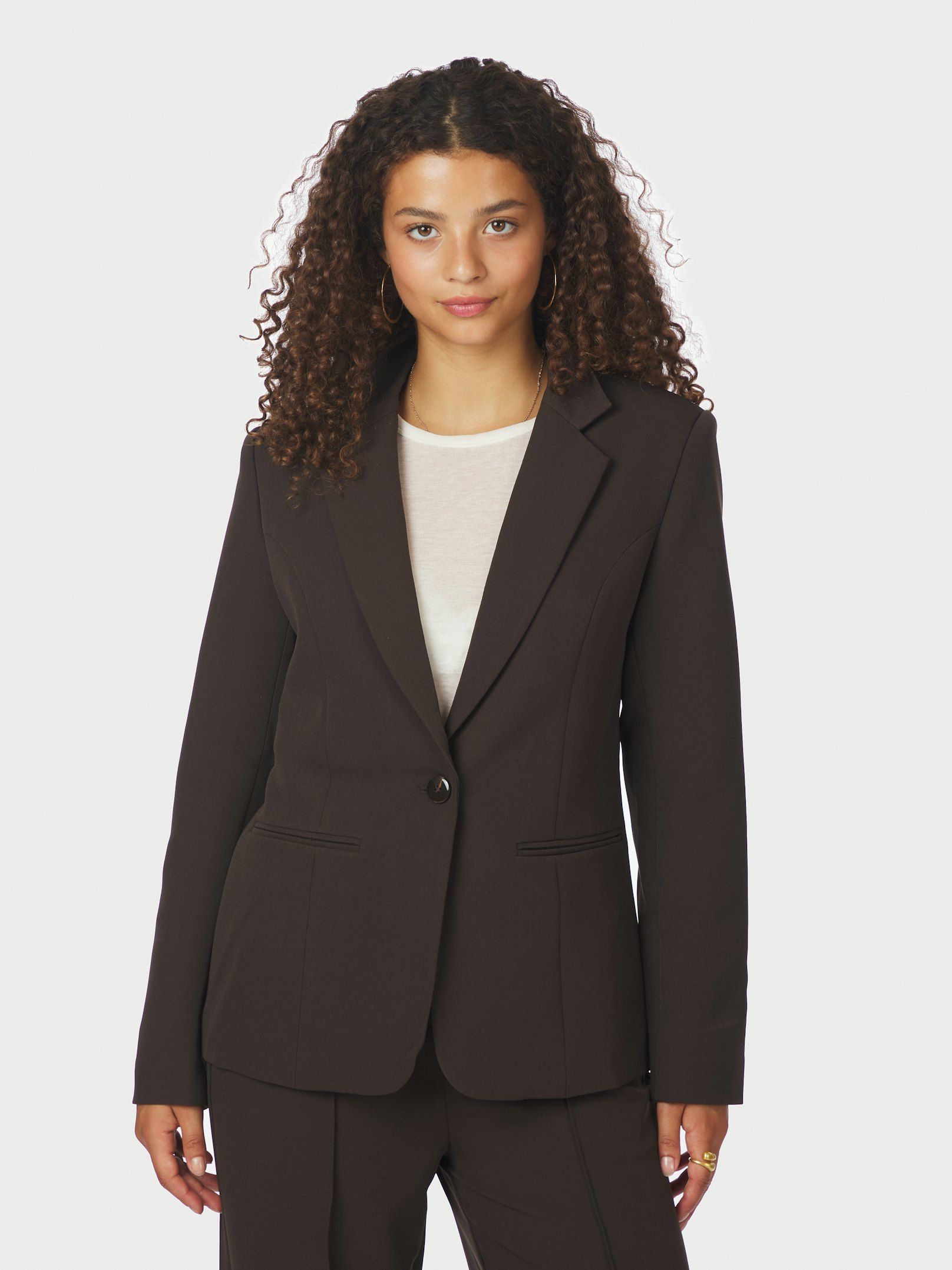 Francine Suit Blazer - Dark Brown