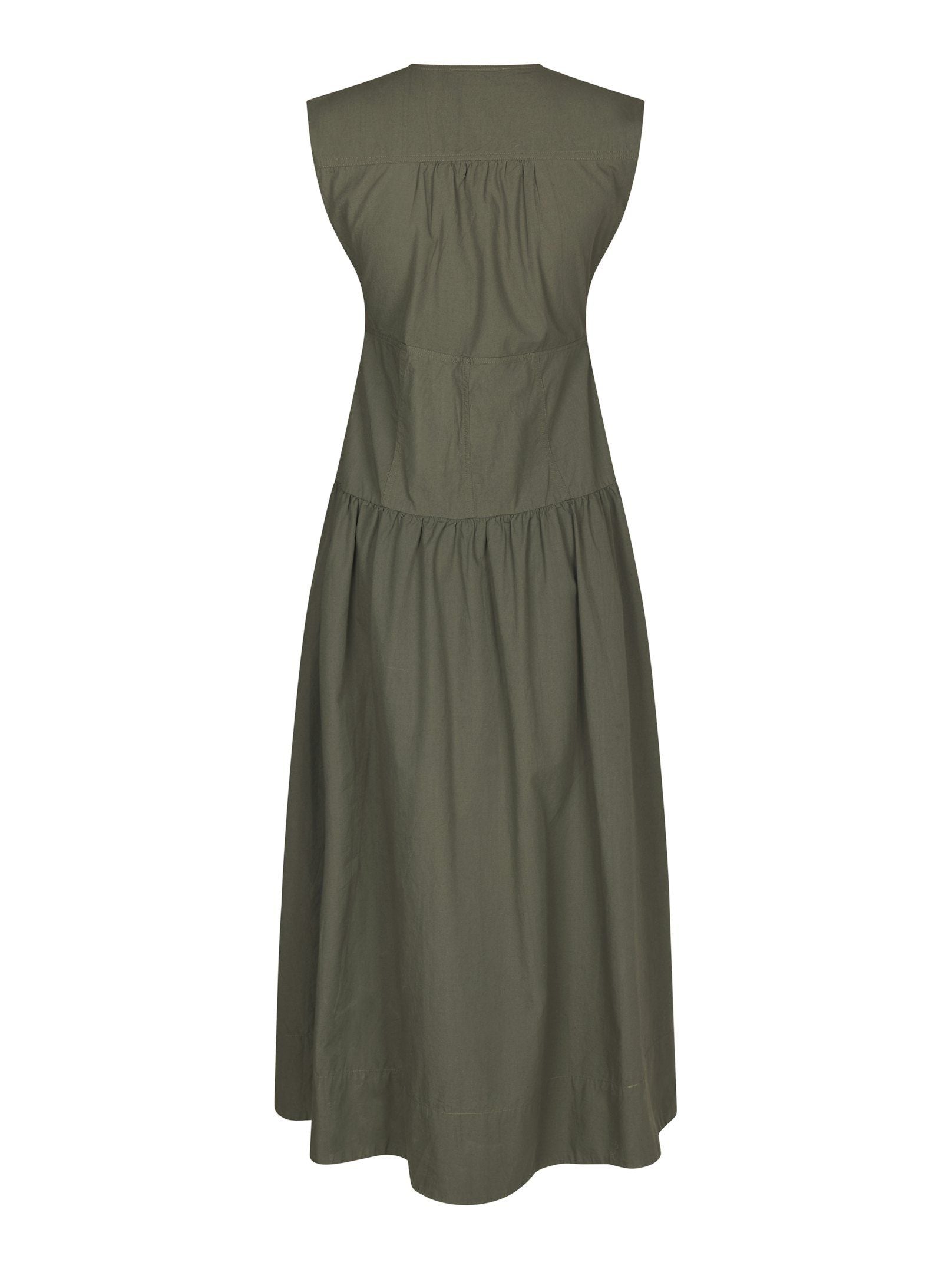 Halise Poplin Dress - Army