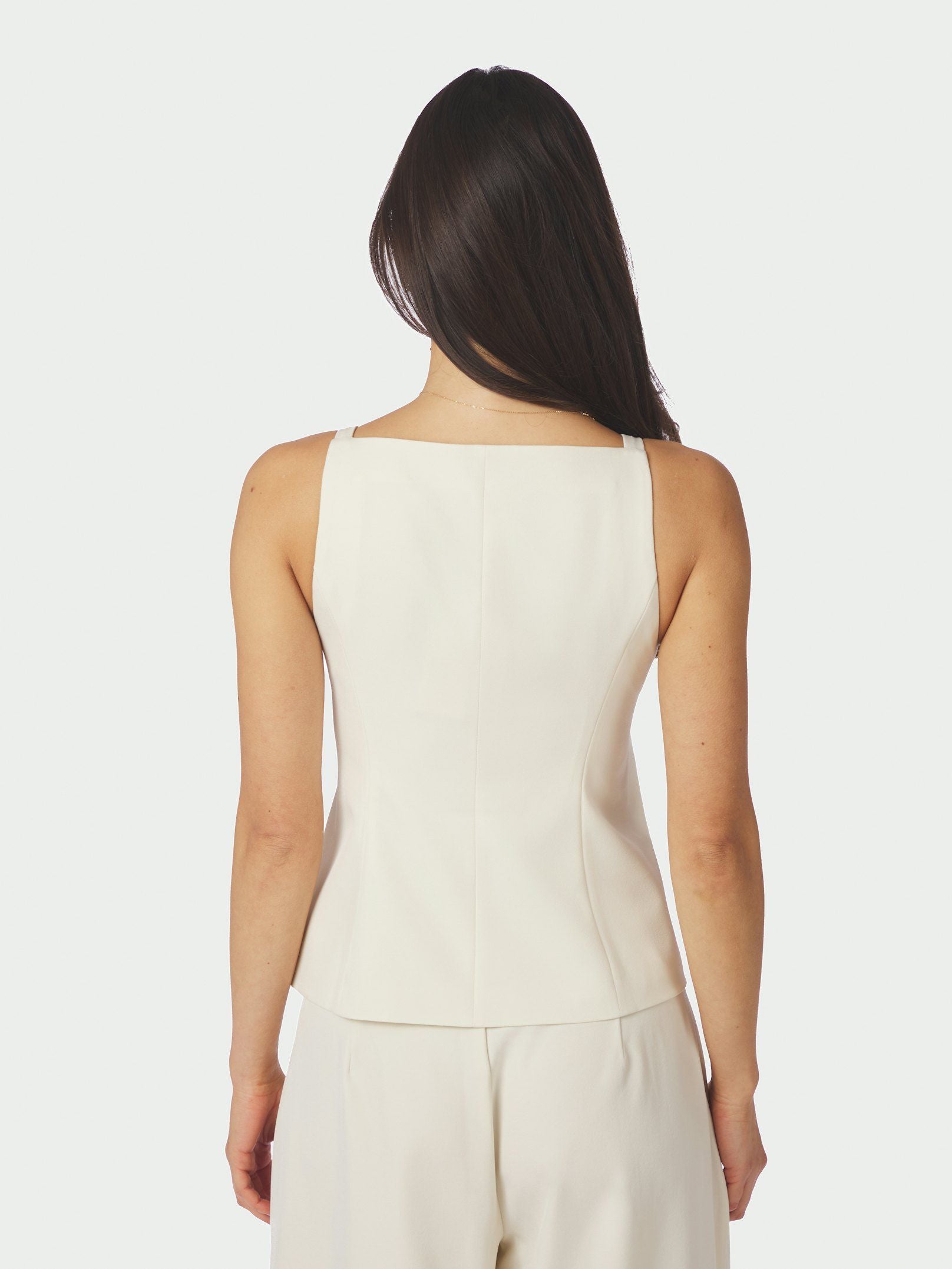 Kylie Structure Waistcoat - Off White