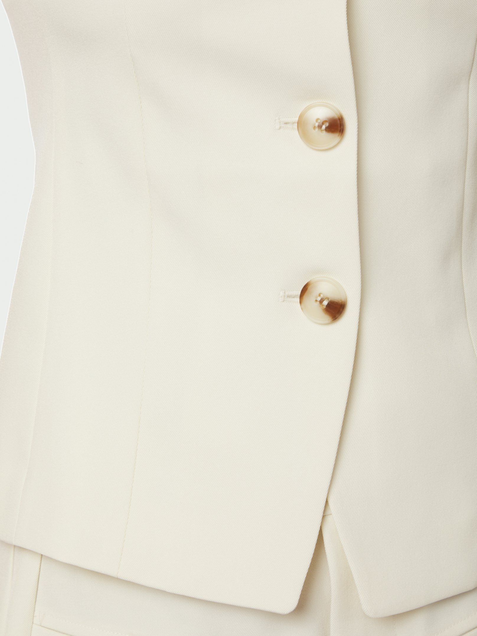 Kylie Structure Waistcoat - Off White