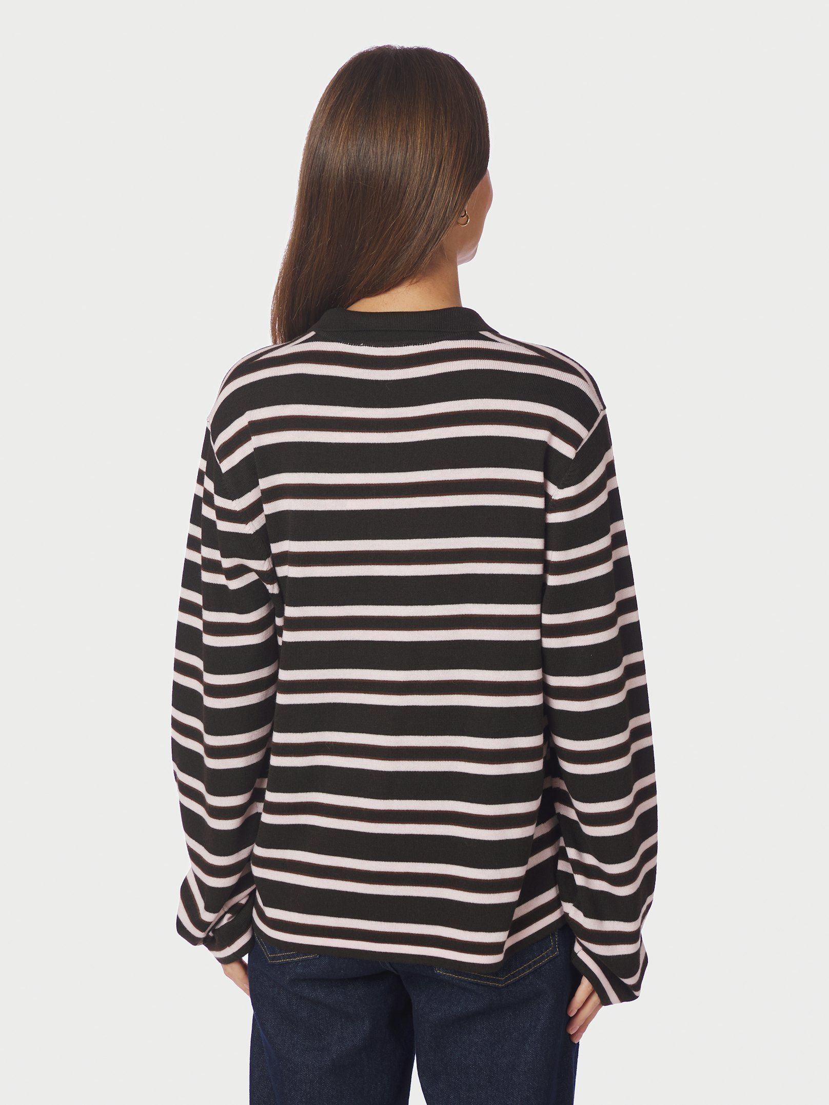 Mala Polo Knit Blouse - Dark Brown