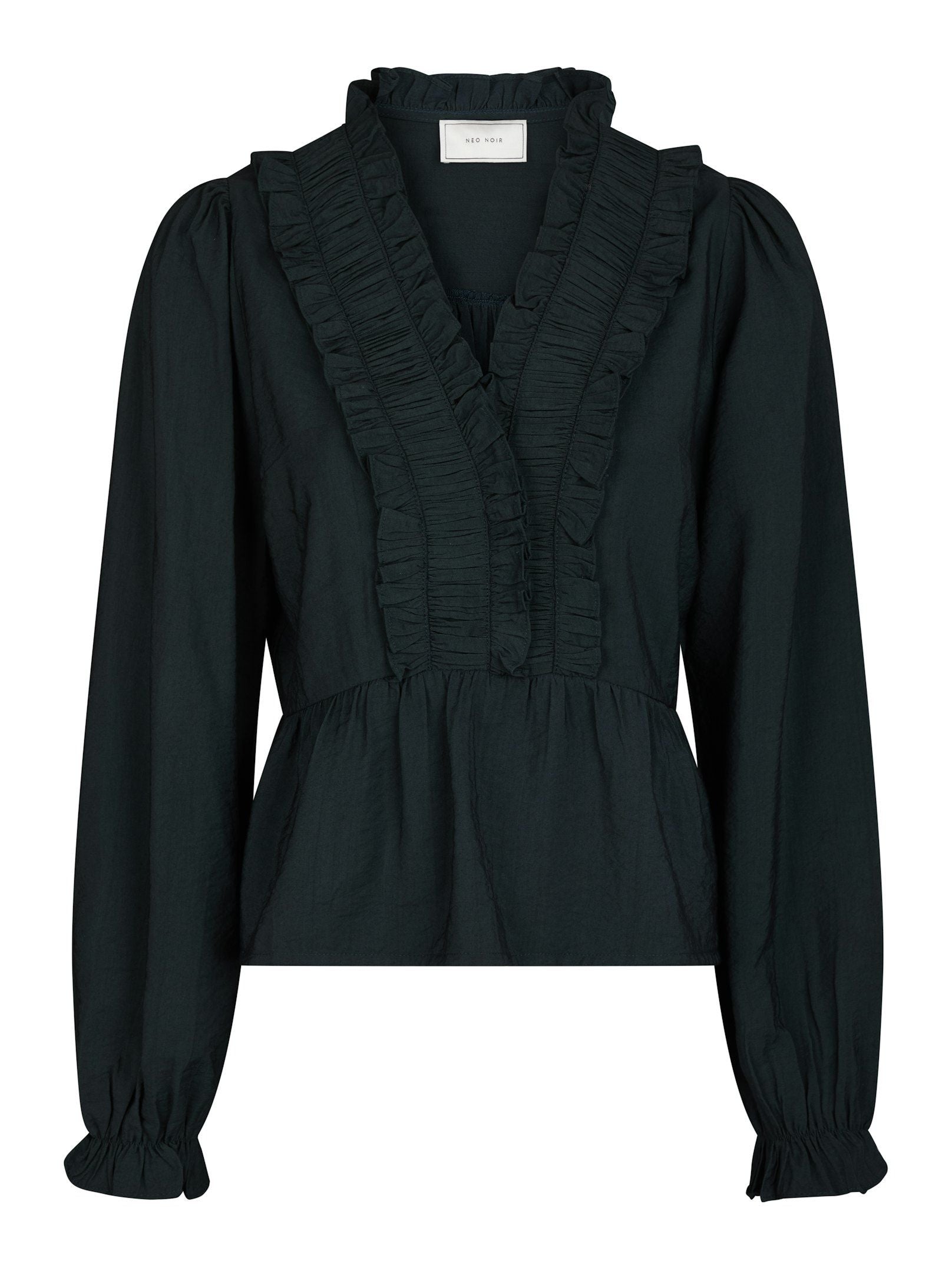Melfy Structure Blouse - Navy