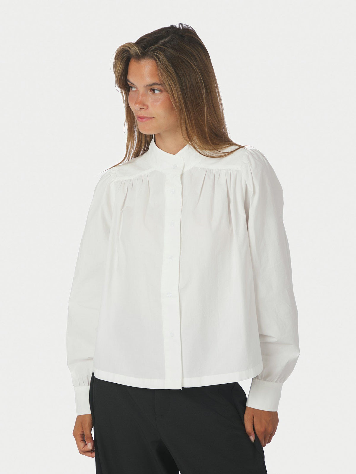 Melya Poplin Shirt - White