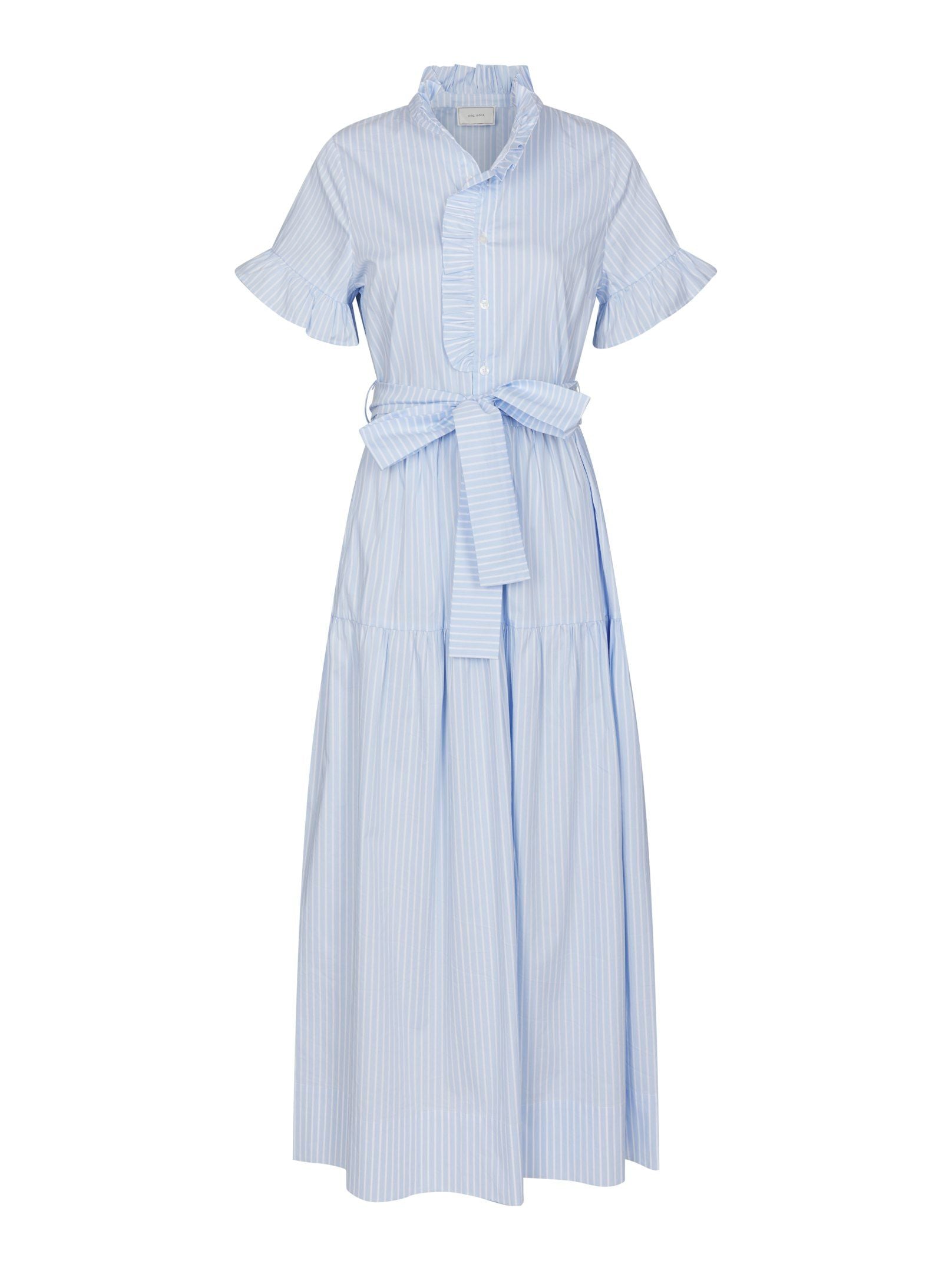 Nellie Soft Stripe Dress - Light Blue