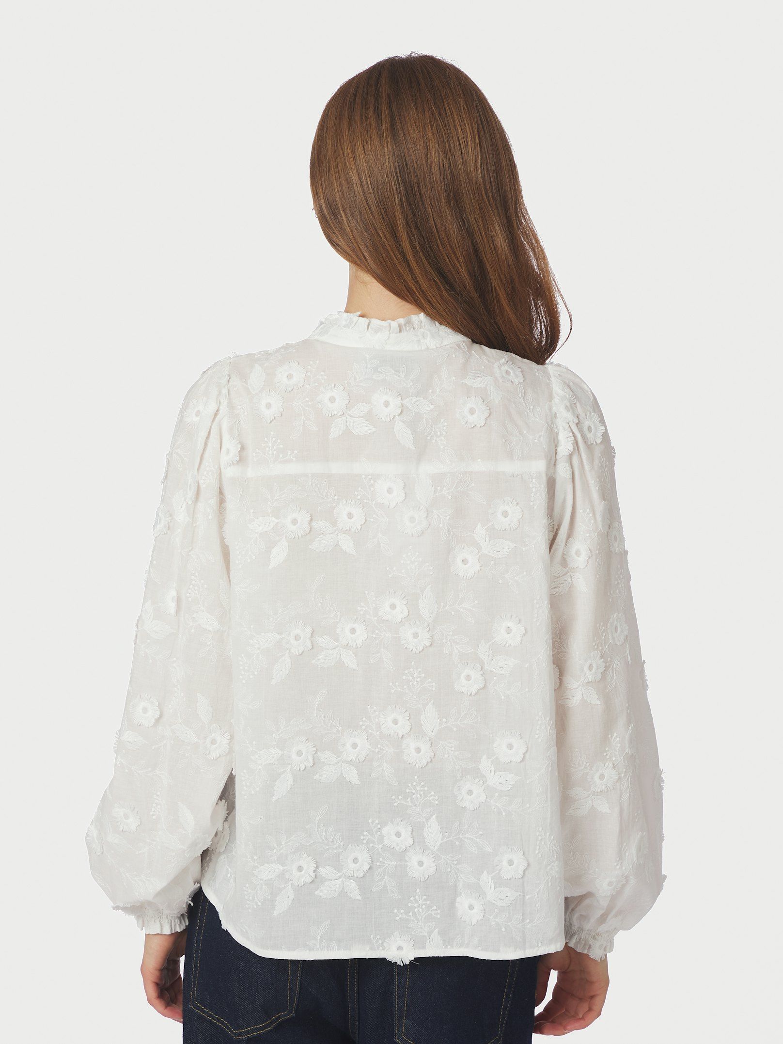 Oda Deco Emb Shirt - White