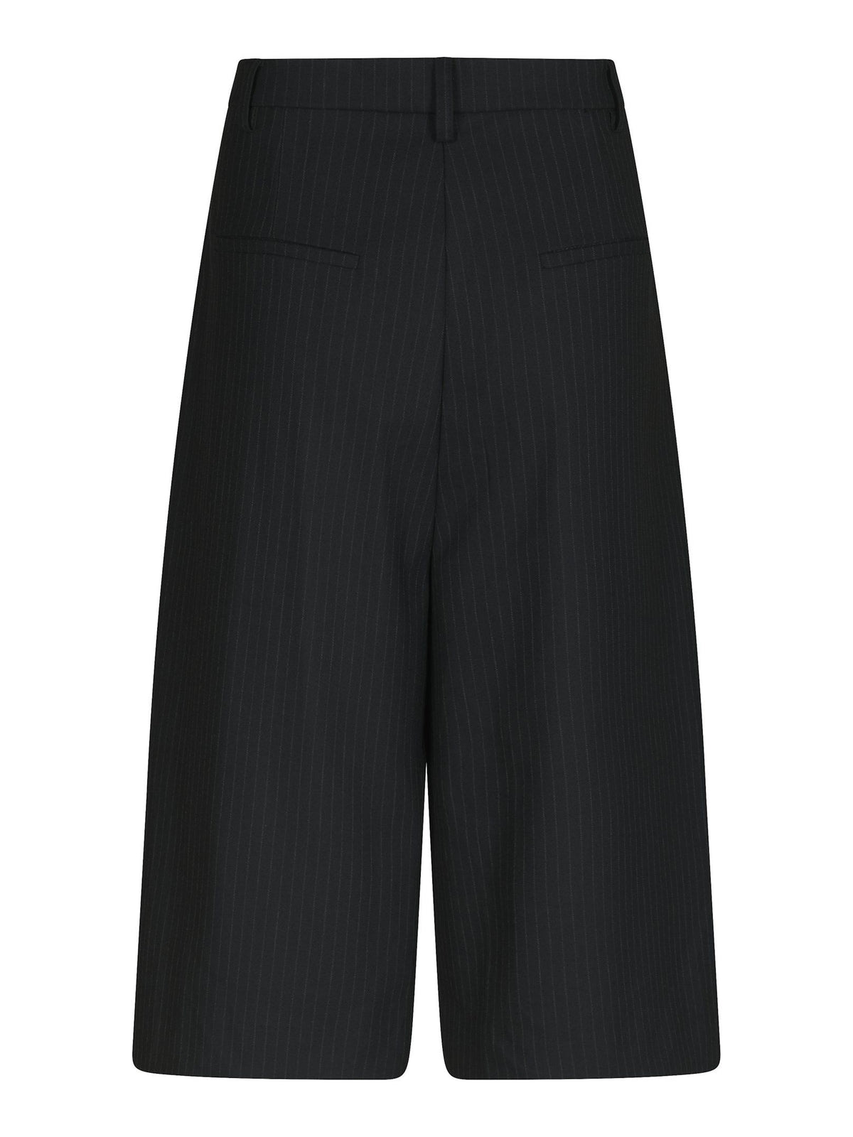 Rima Slim Pinstripe Shorts - Dark Navy