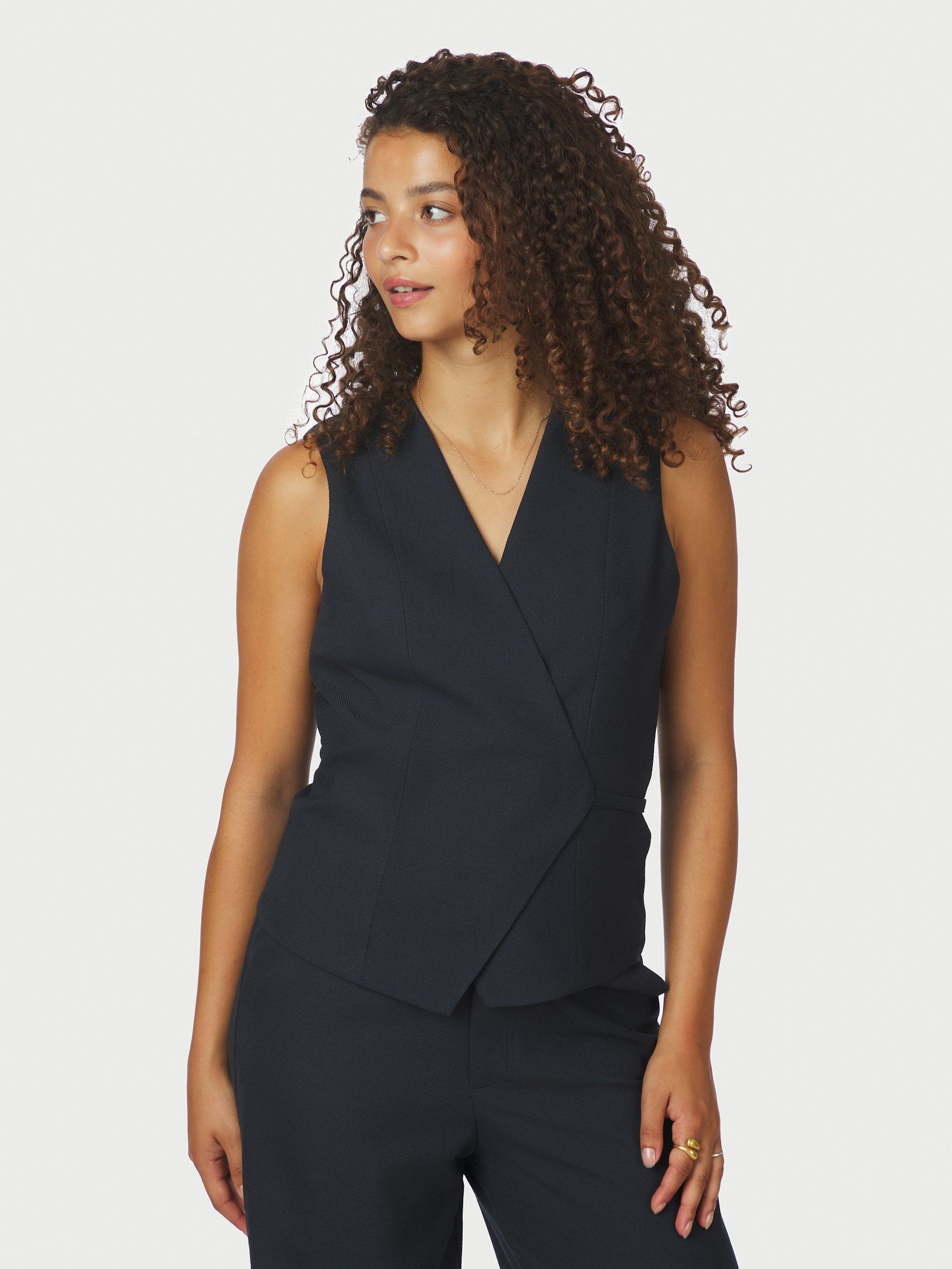 Samara Melange Waistcoat - Navy