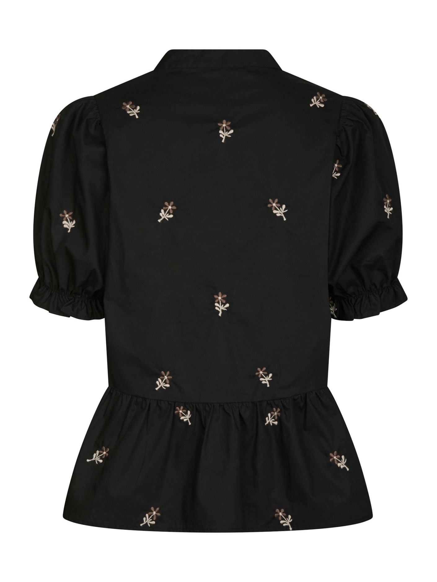 Savy Flower Blouse - Black