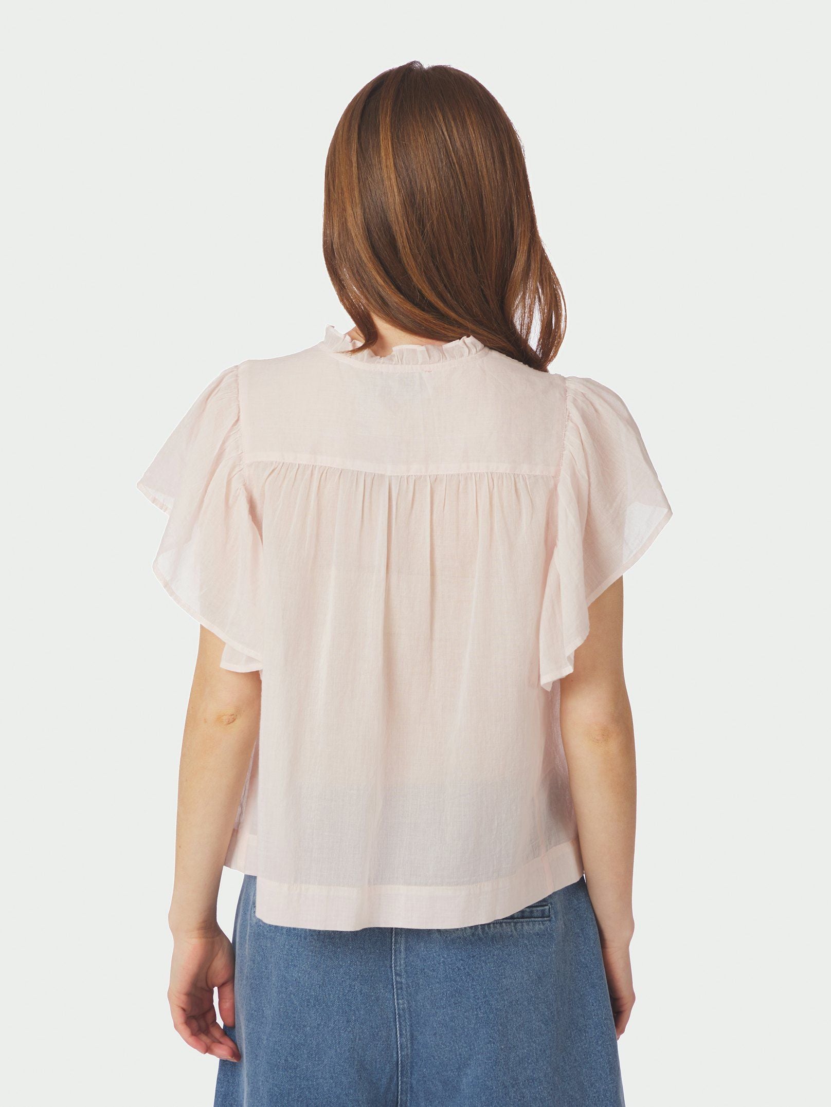 Vinsa S Voile Top - Light Pink