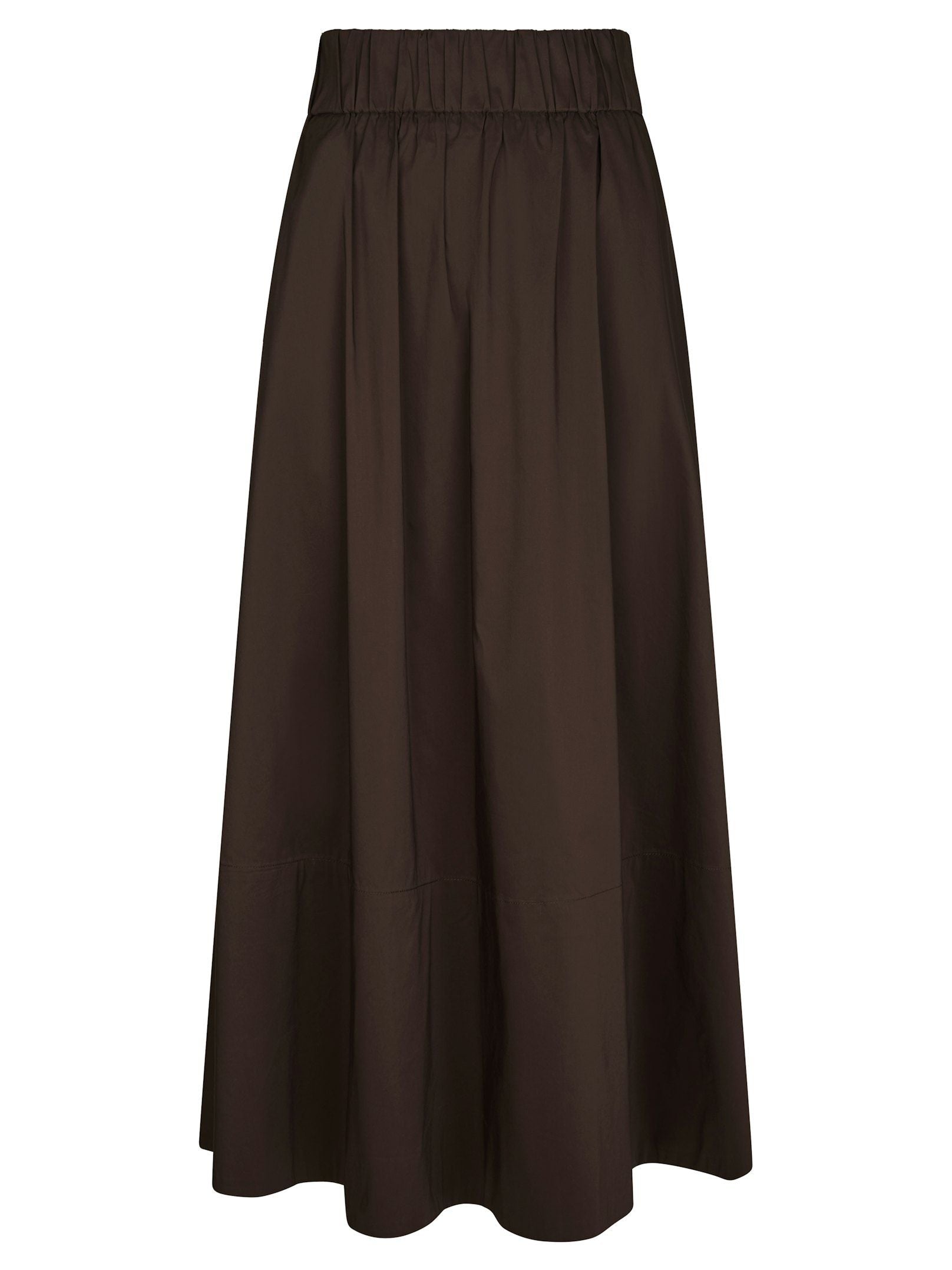 Yara Poplin Skirt - Chocolate brown