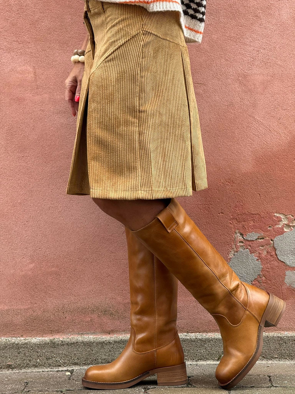 Gitte Corduroy Skirt - Cammello