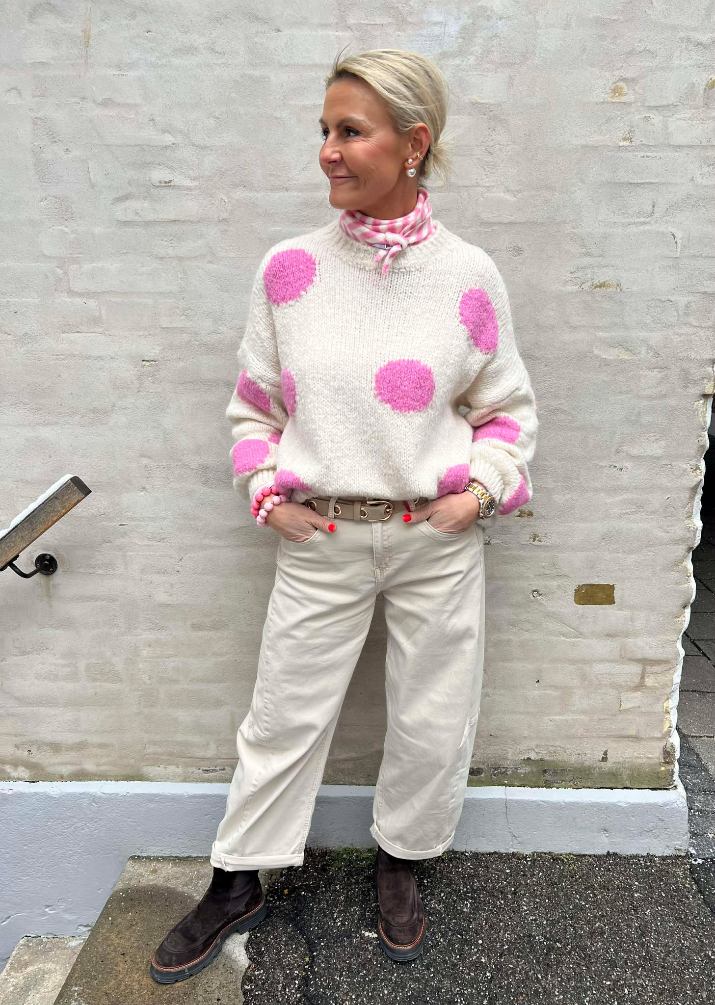 Camilia Pullover - Rosa prickar