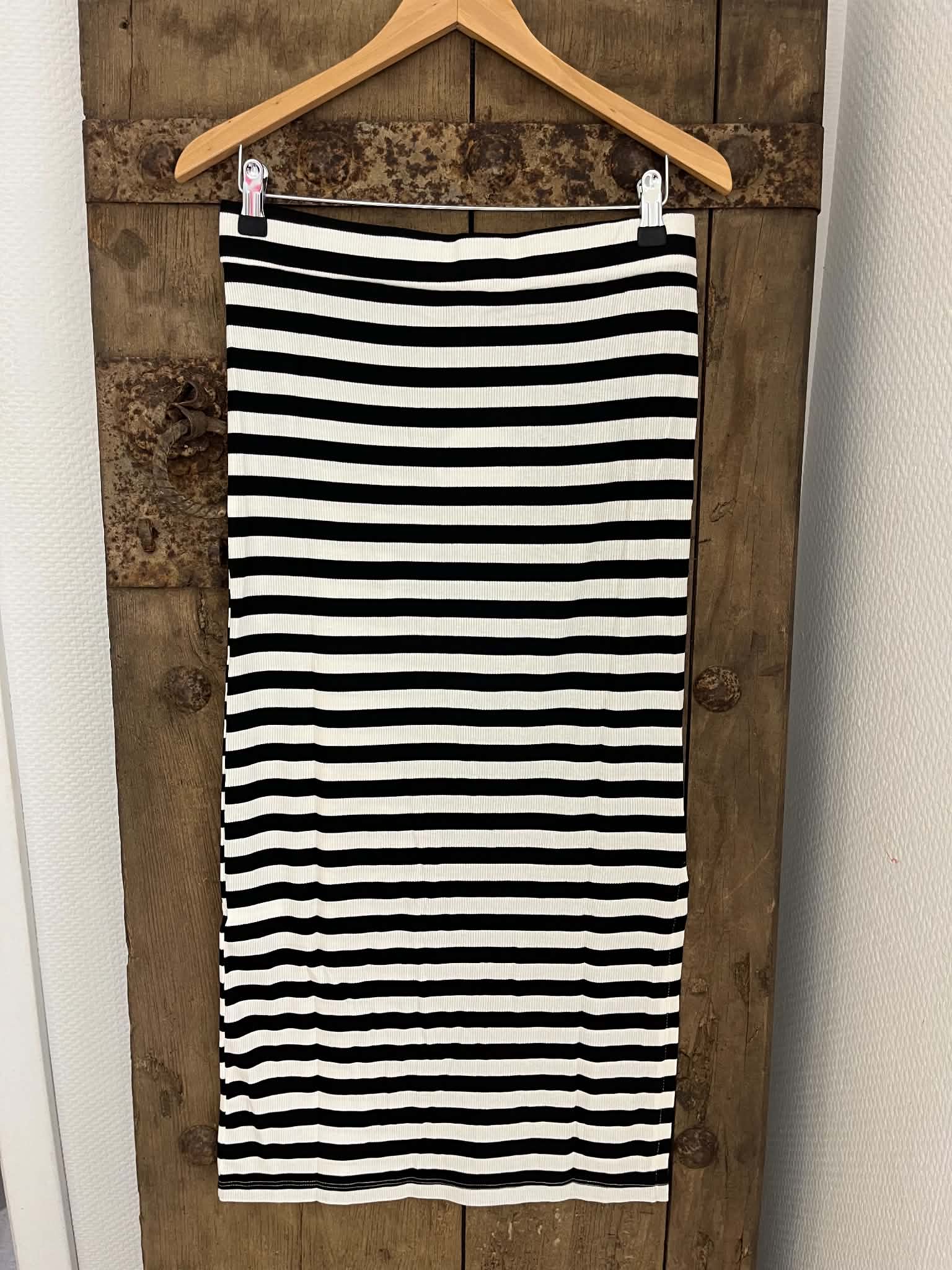 Everyday stripe Skirt - White/Black