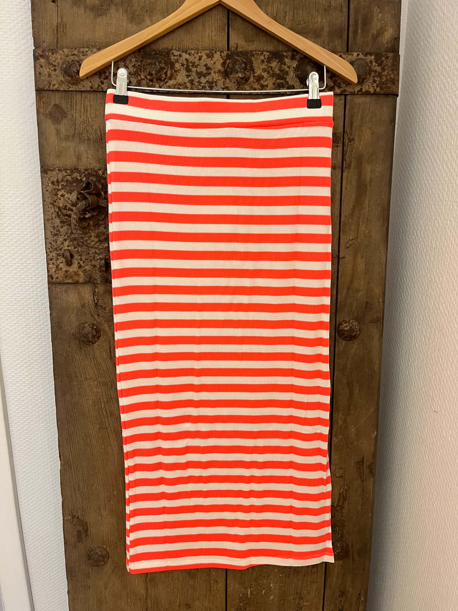 Everyday stripe Skirt - White/Pink Flou