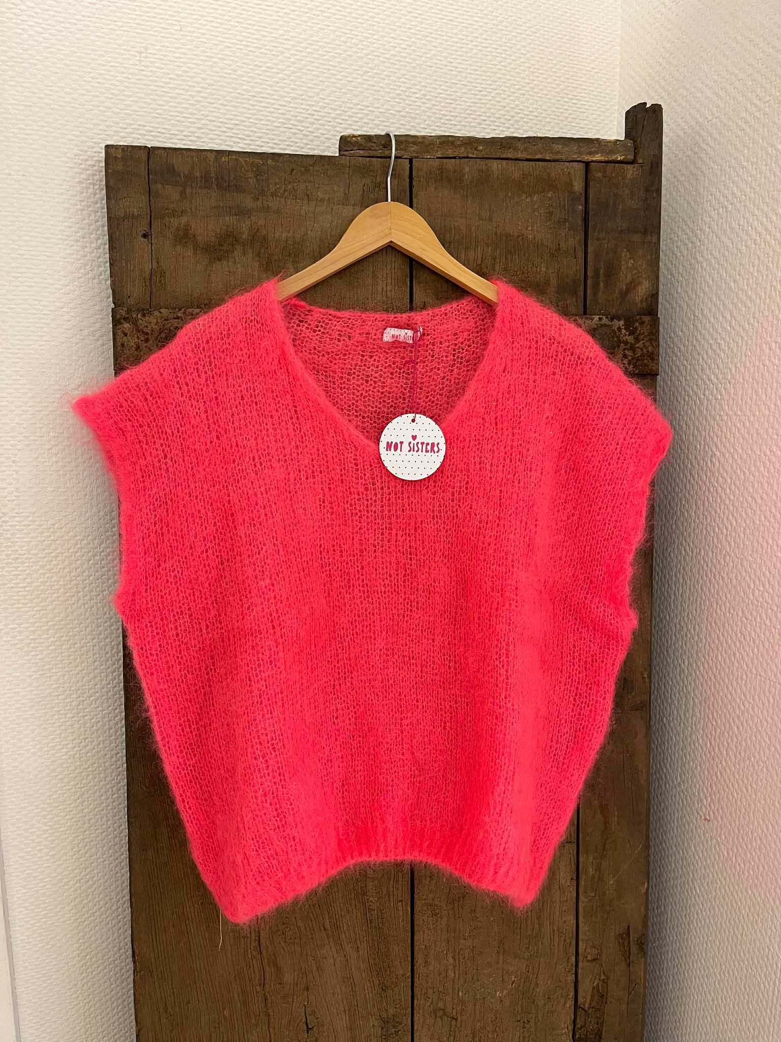 Milana Knit Vest - Coral