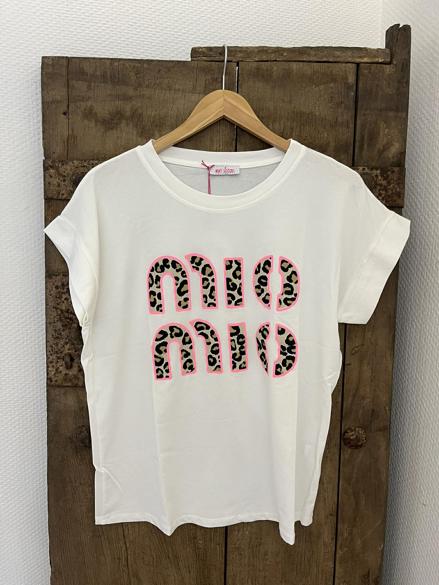 Mio Mio T-shirt - White Animalier
