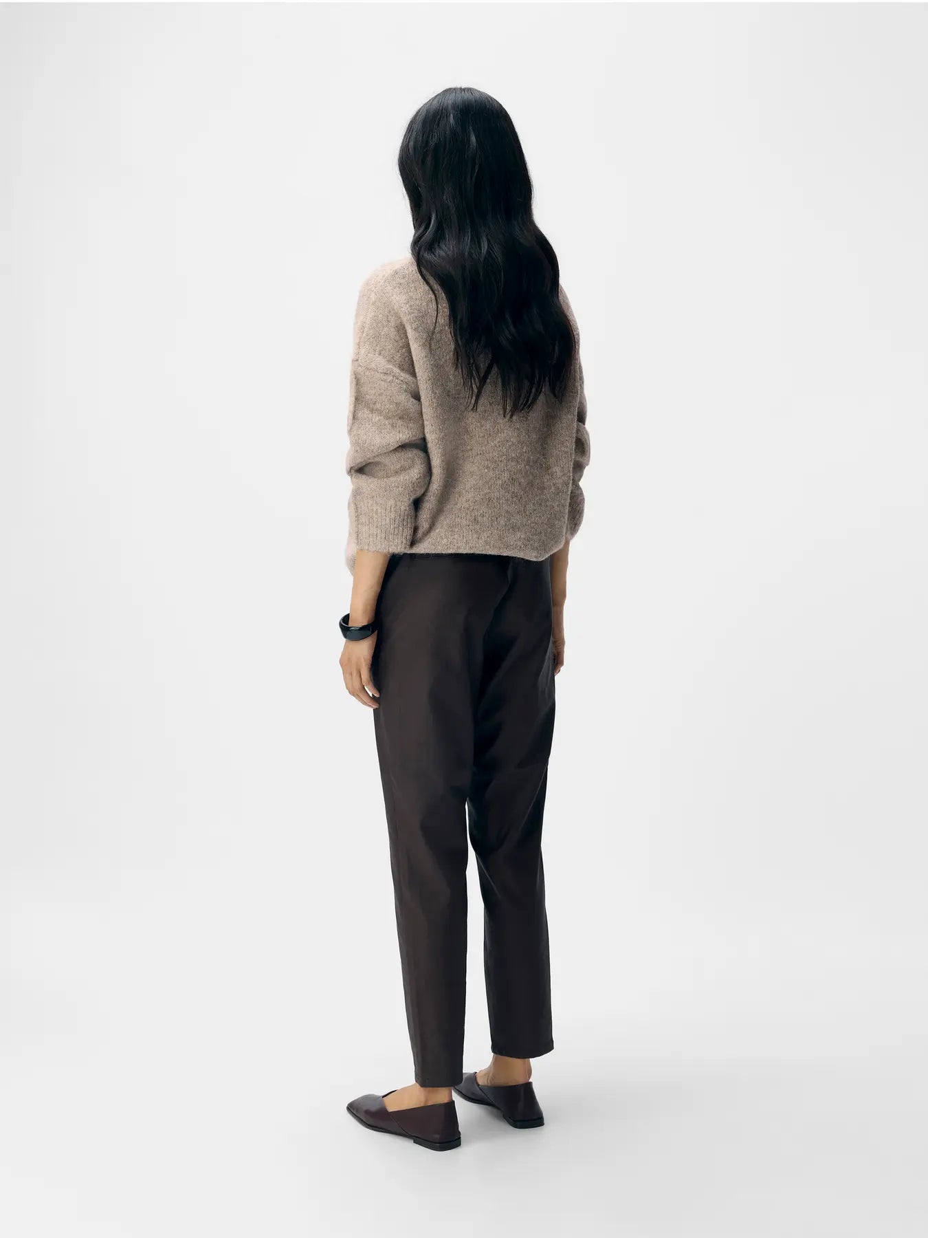 BELLE LISA COATED PANT - Seal Brown