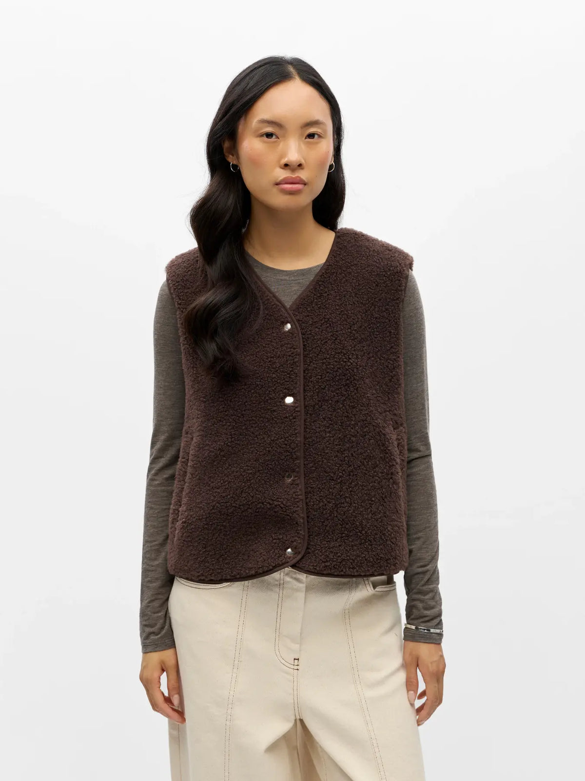 ELLA WAISTCOAT - Seal Brown