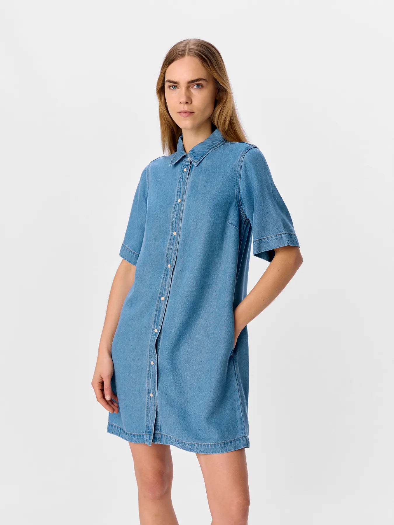 FRAME DENIM DRESS - Light Blue Denim