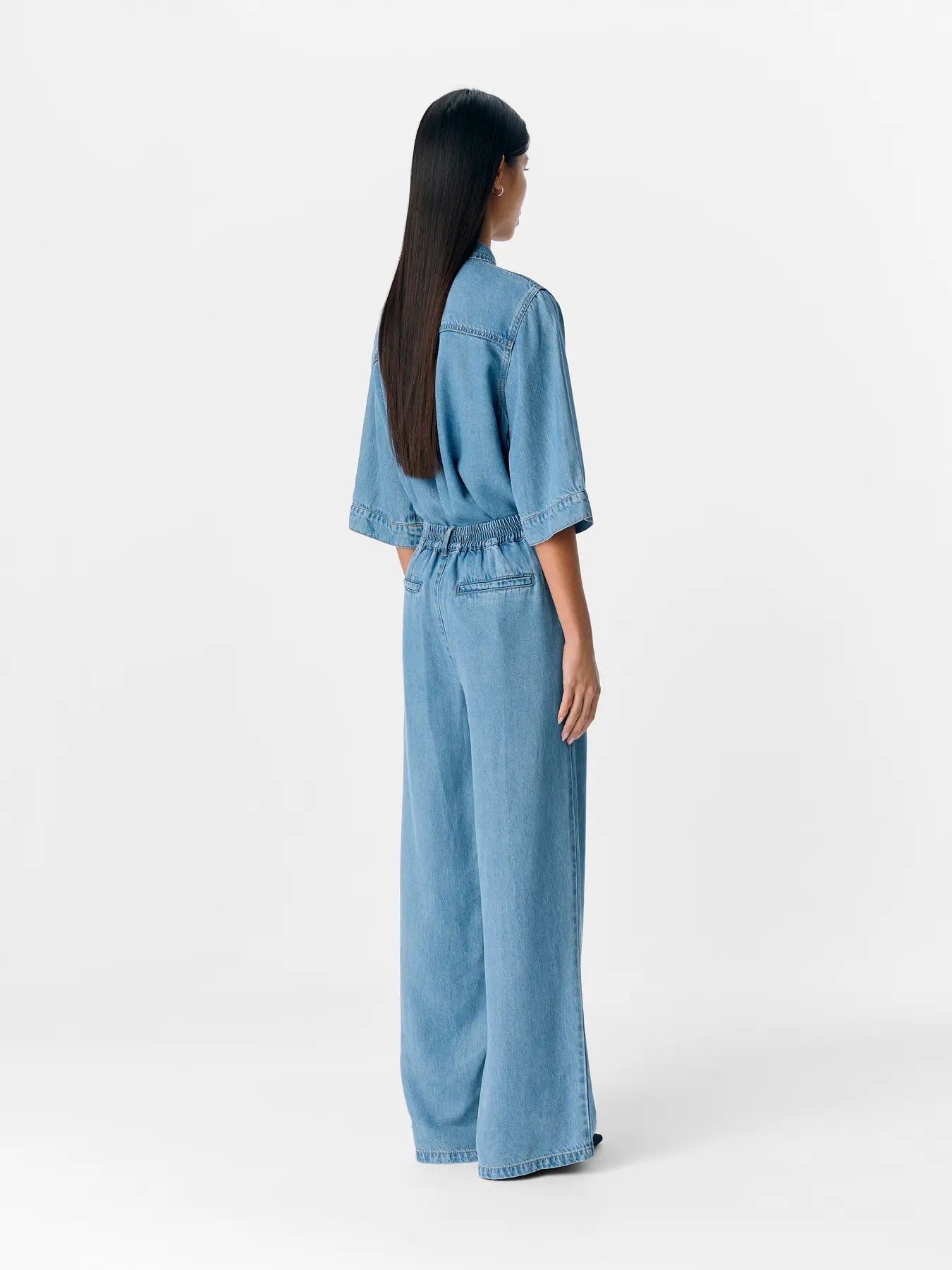 FRAME LISA WIDE PANT - Light Blue Denim