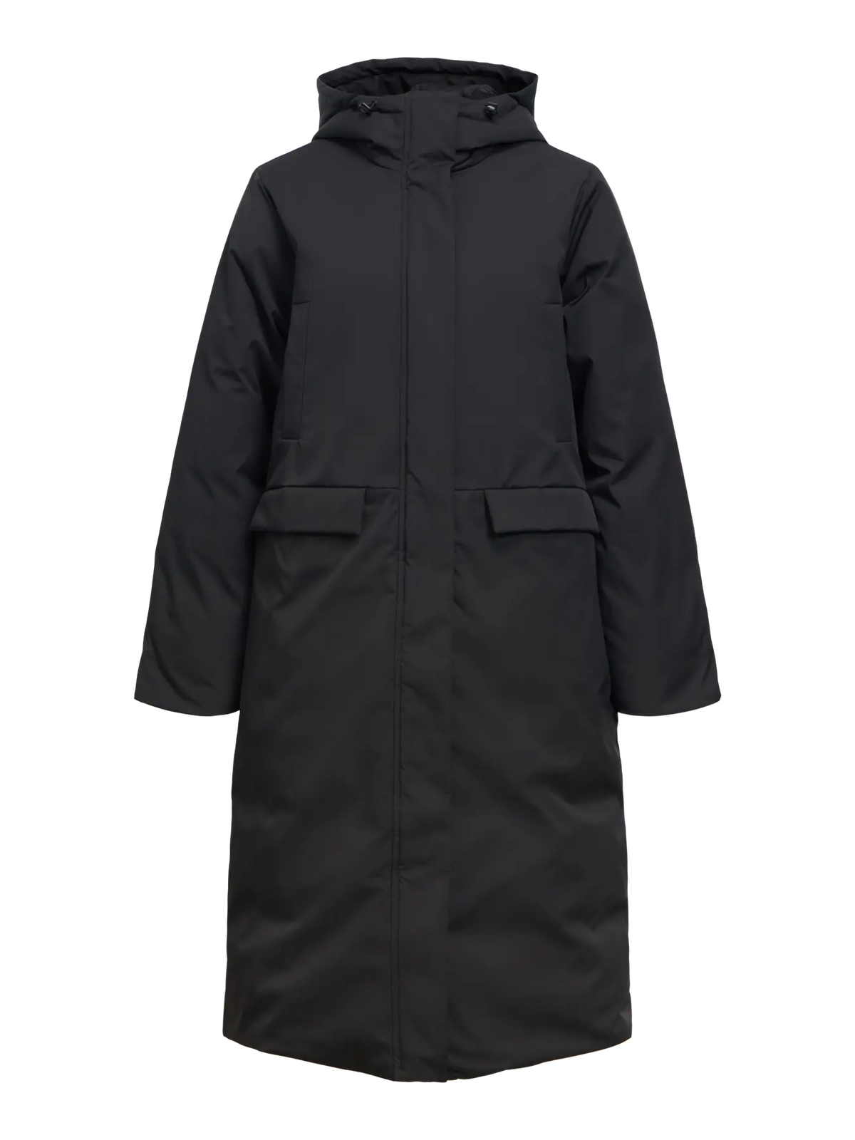 KELYN L/S RE LONG JACKET - Black