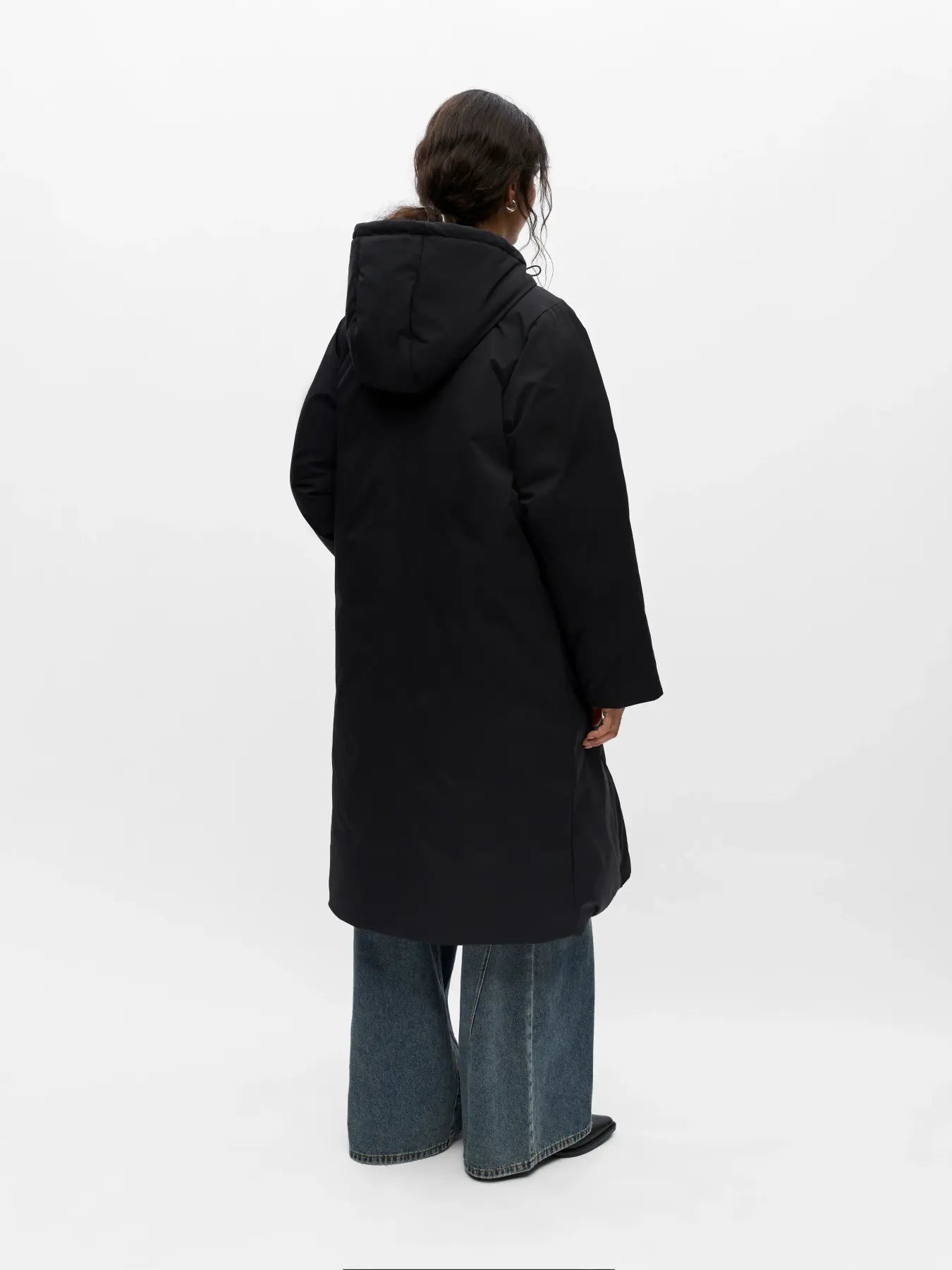 KELYN L/S RE LONG JACKET - Black
