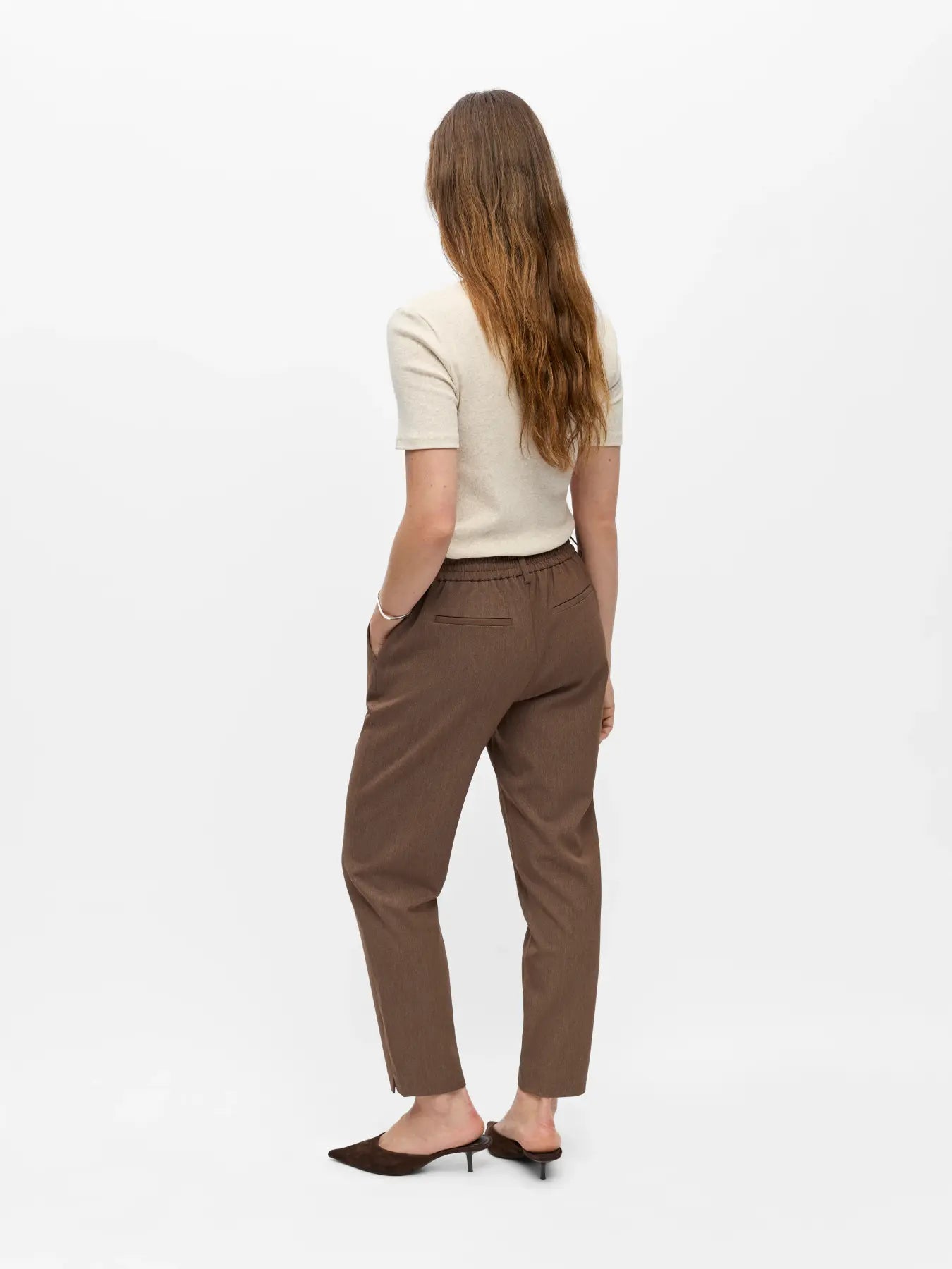 Lisa Slim Pant - Carafe Melange