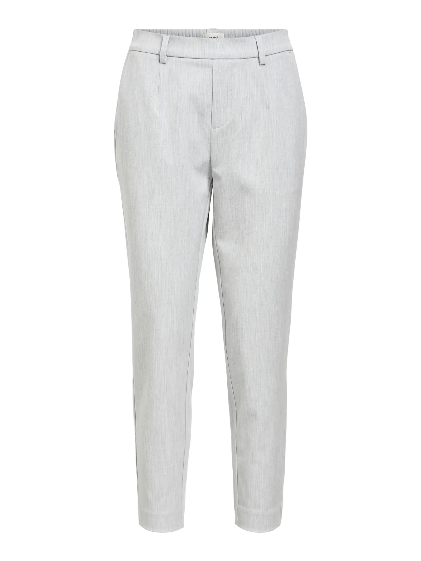 Lisa SLIM Pants - Ljusgrå Melange