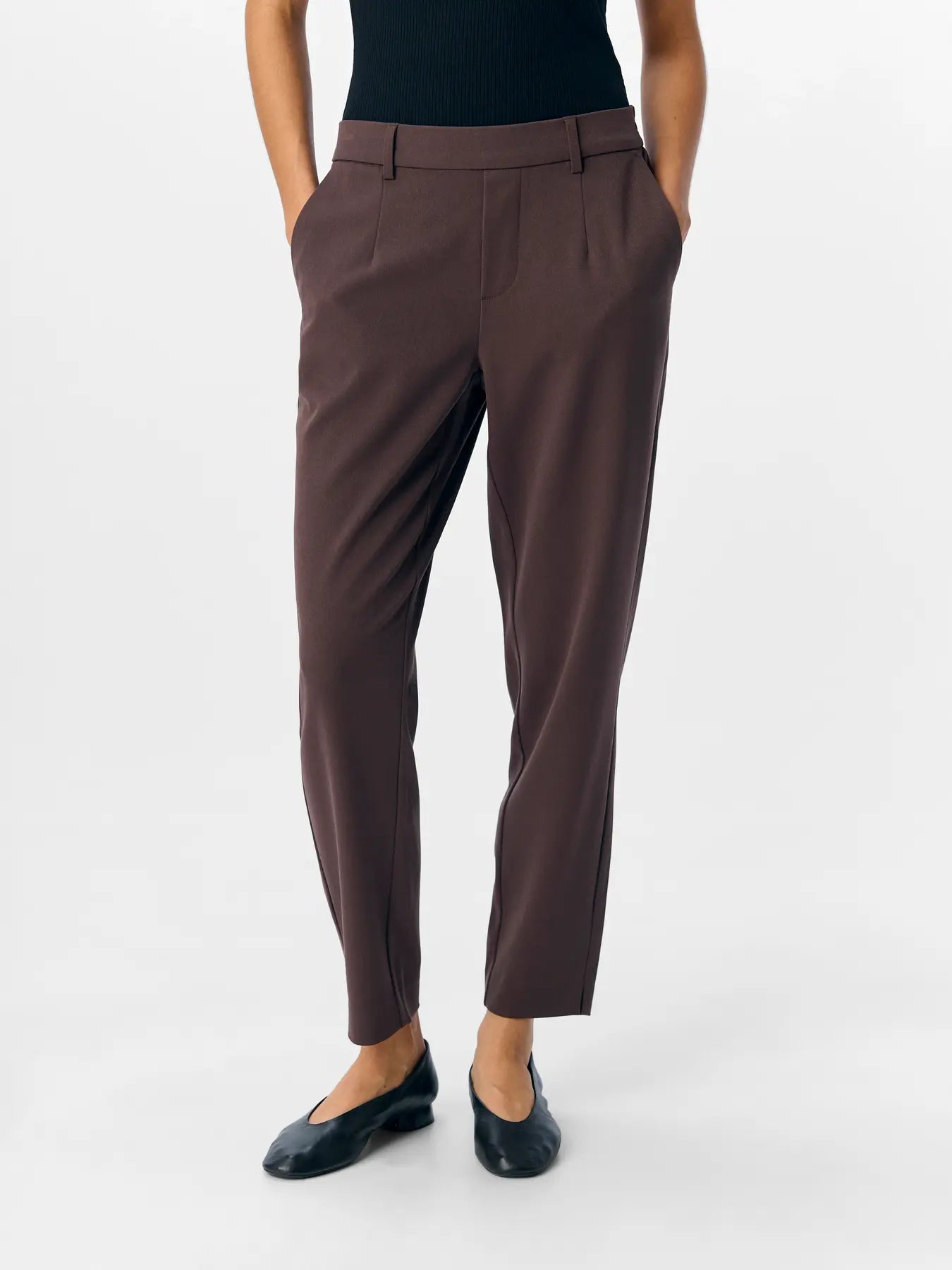 Lisa Slim Pant - Seal Brown