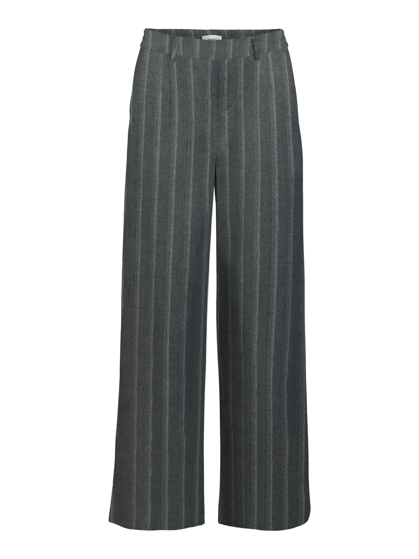 Lisa WIDE pant - Medium Grey Melange/Blurred white
