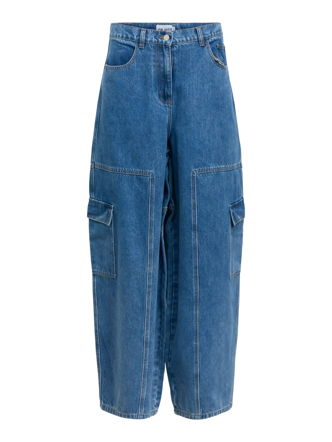 LULVA MW OS PANT - Medium Blue Denim