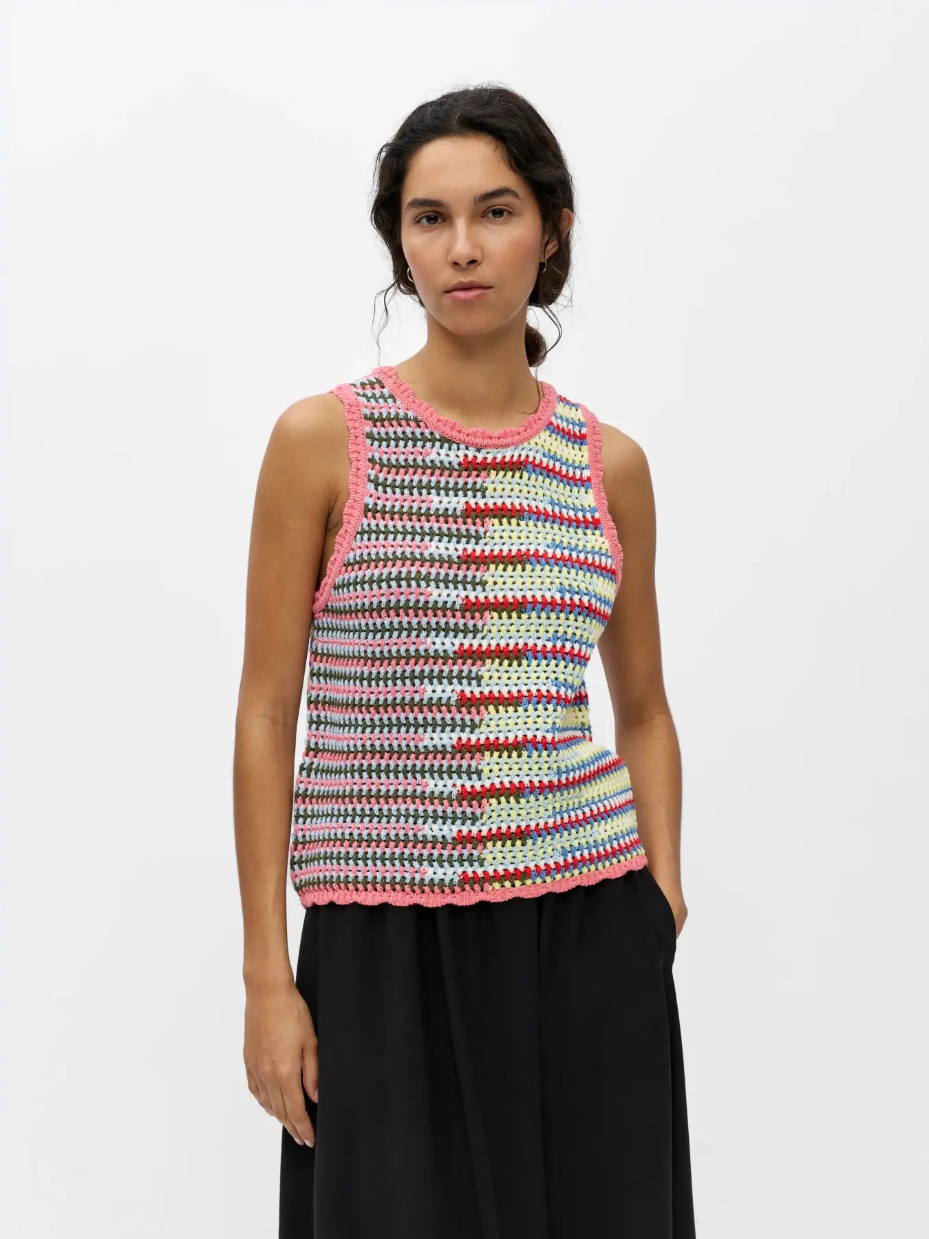 MISS S/L KNIT TOP - Begonia Pink Multi