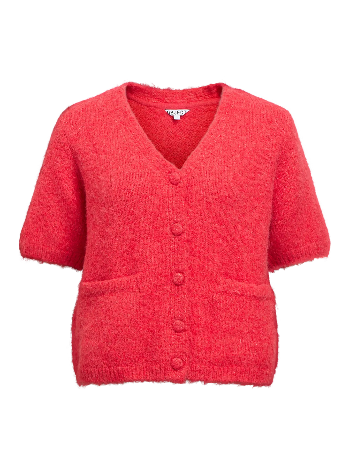 SAGGIA SS V-NECK Knit Cardigan - Poinsettia Melange