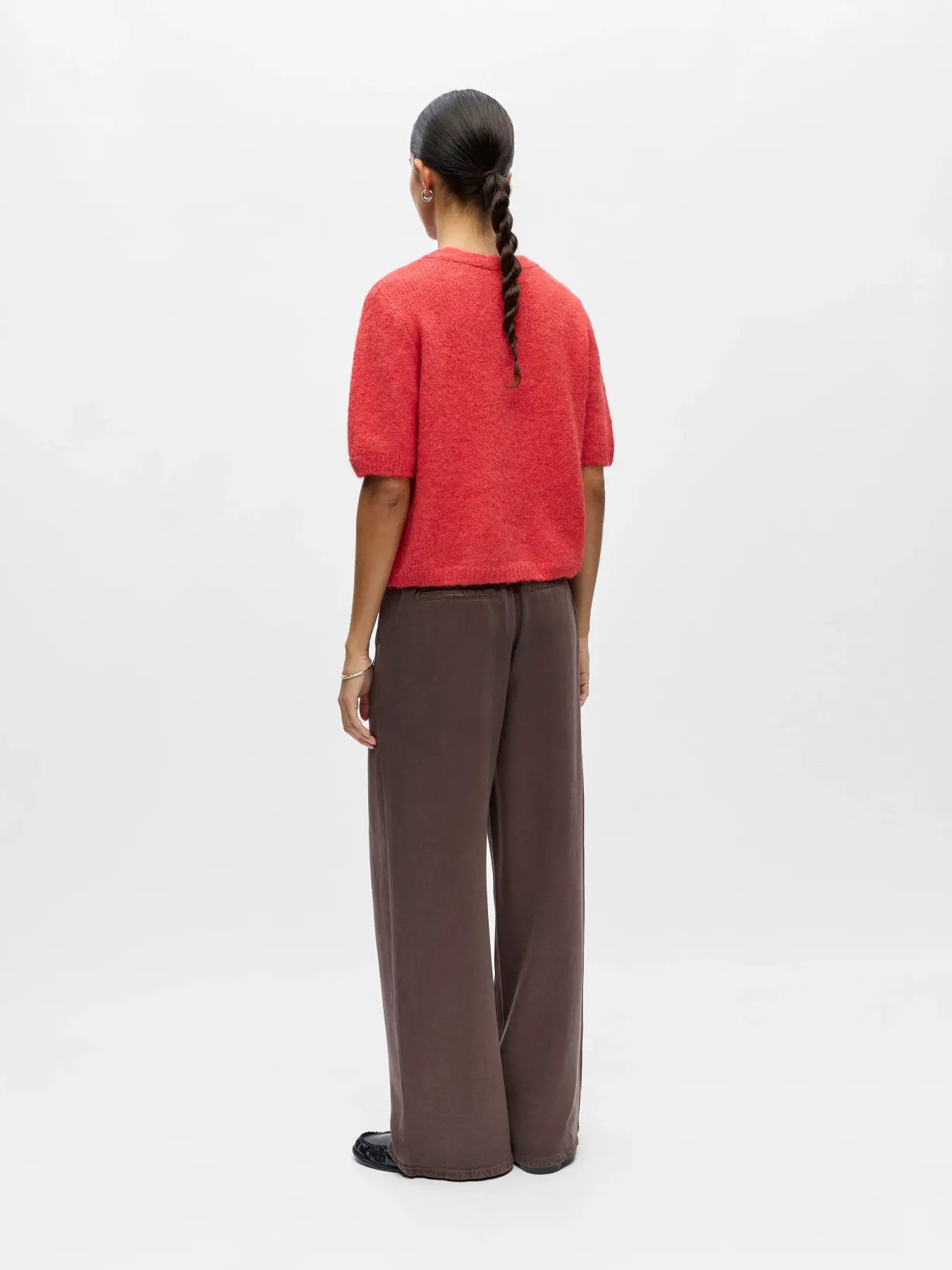 SAGGIA SS V-NECK Knit Cardigan - Poinsettia Melange