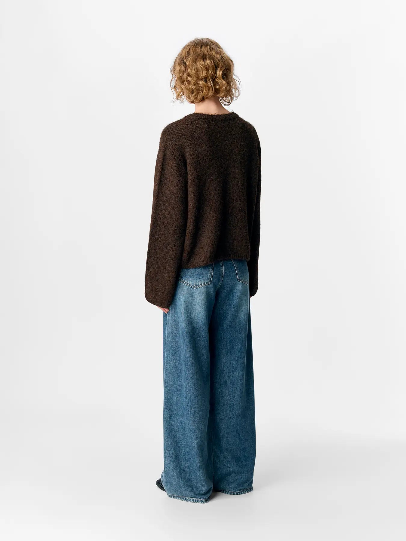 SAGGIA KNIT CARDIGAN - Seal Brown/Melange