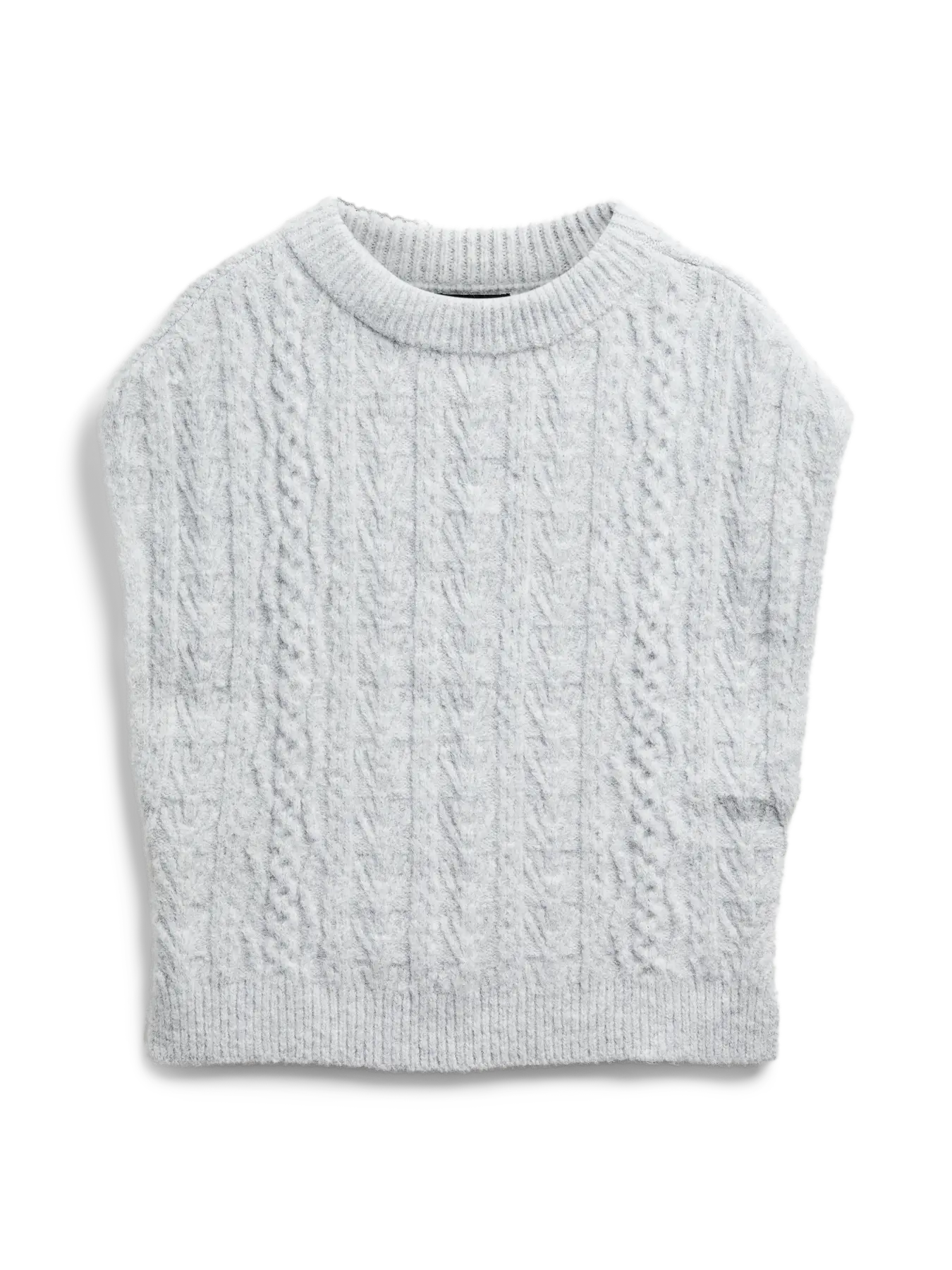 NOSIE PONCHO - Light Grey Melange