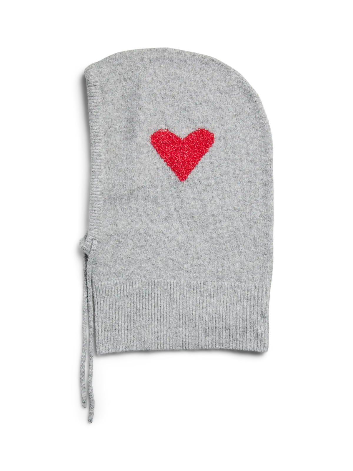ADDIE BALACLAVA - Light Grey Melange/Heart/Flame