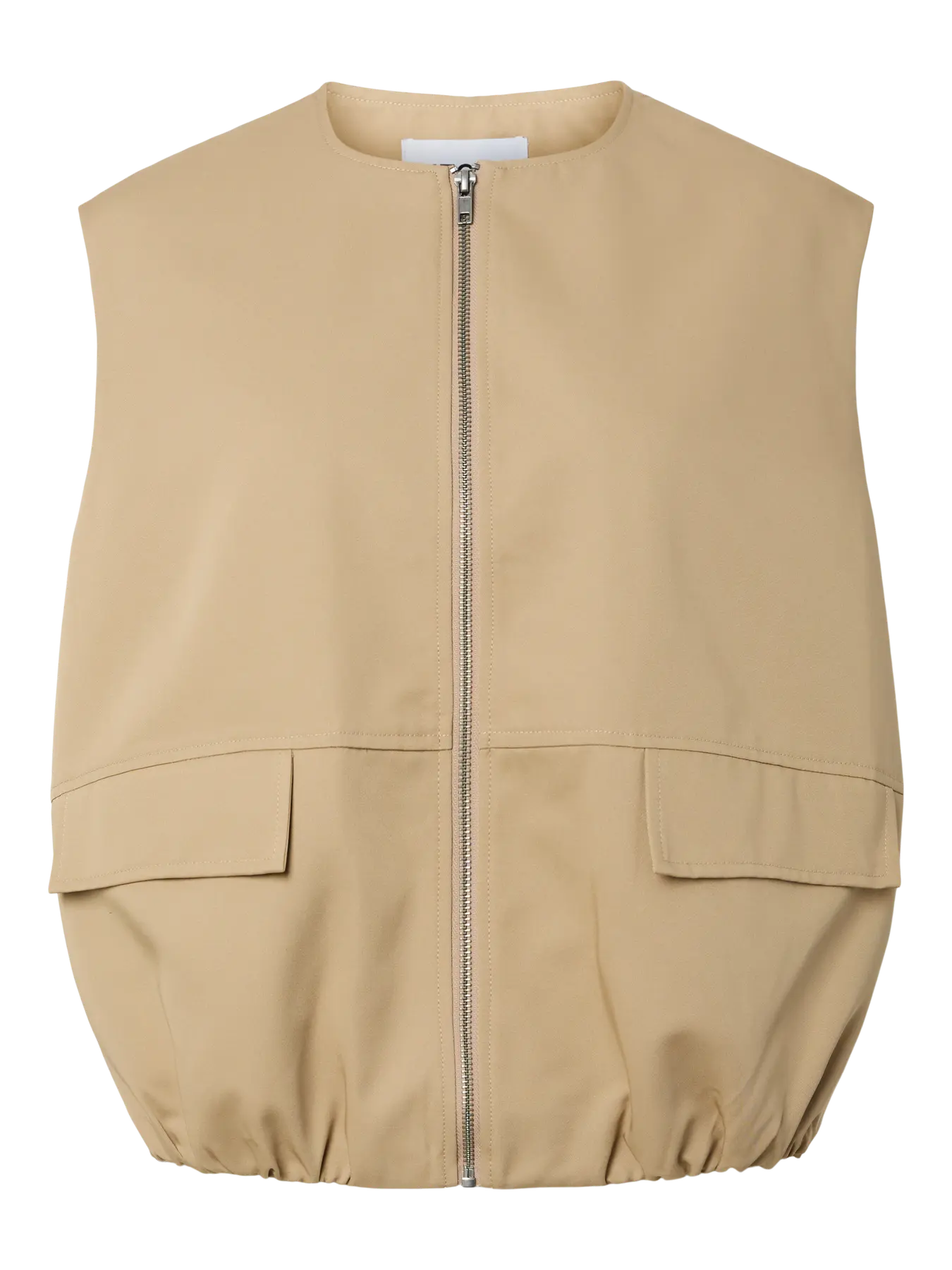 BERIT BALLOON BOMBER VEST - Travertine
