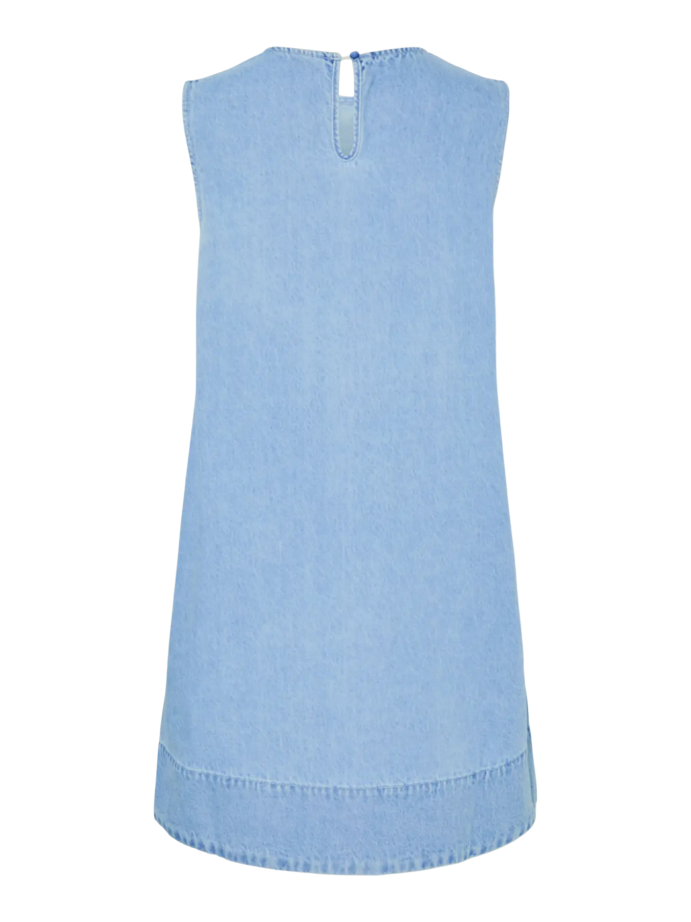 FLORA SL MINI DENIM DRESS - Light Blue Denim