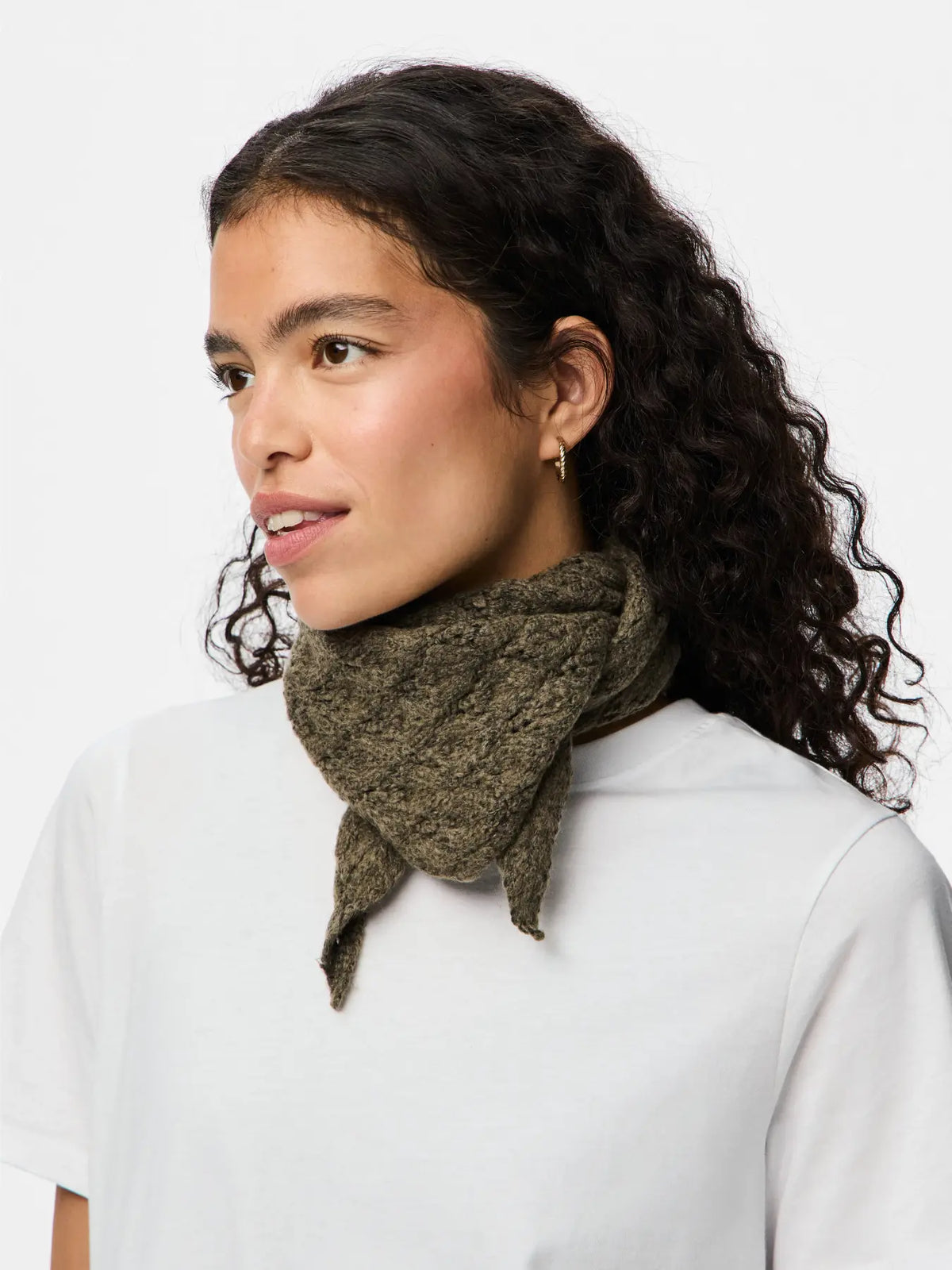 JOELLE TRIANGLE SCARF - Morel