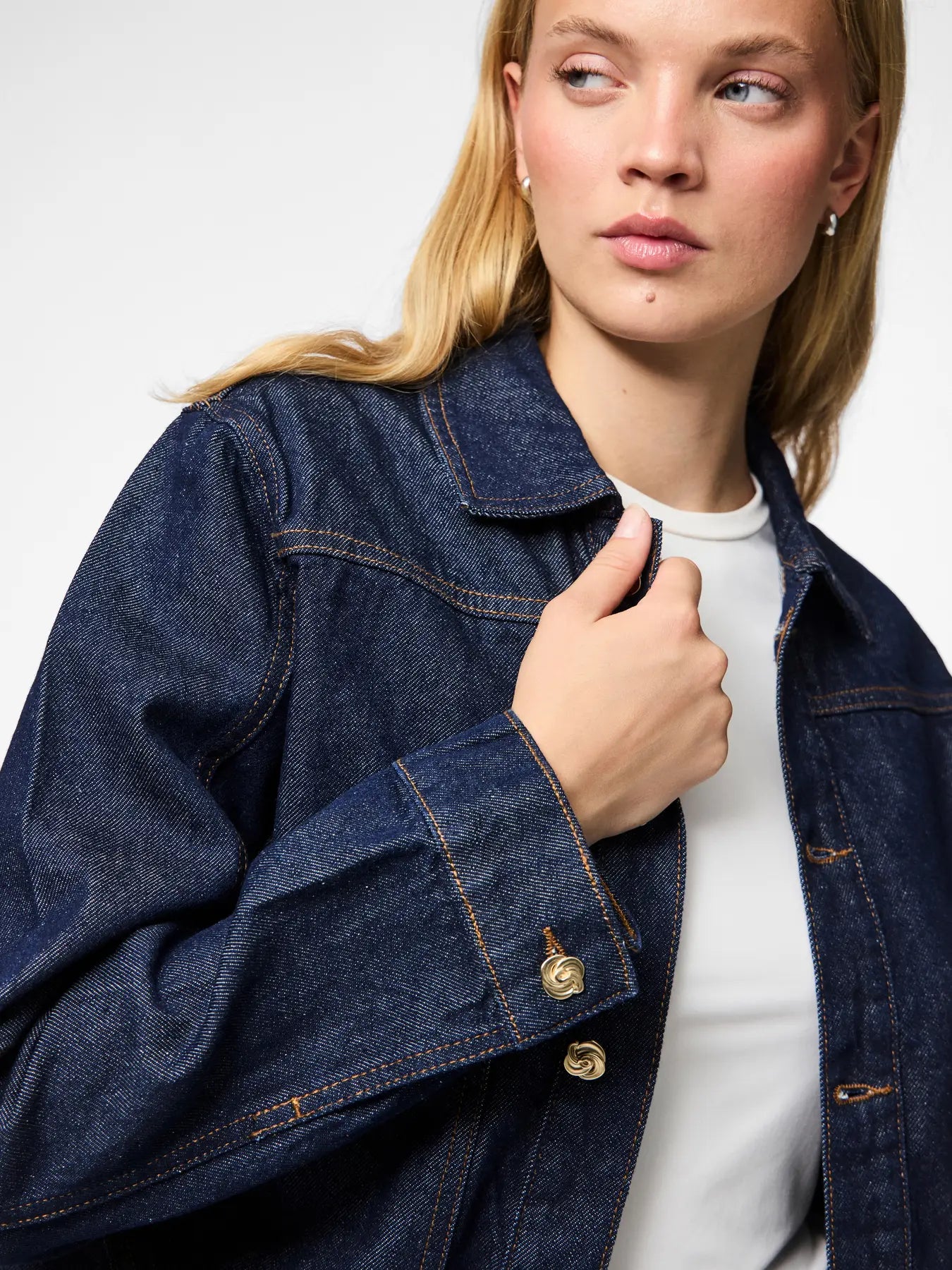 MALIN DENIM JACKET - Dark Blue Denim RAW UNWASHED