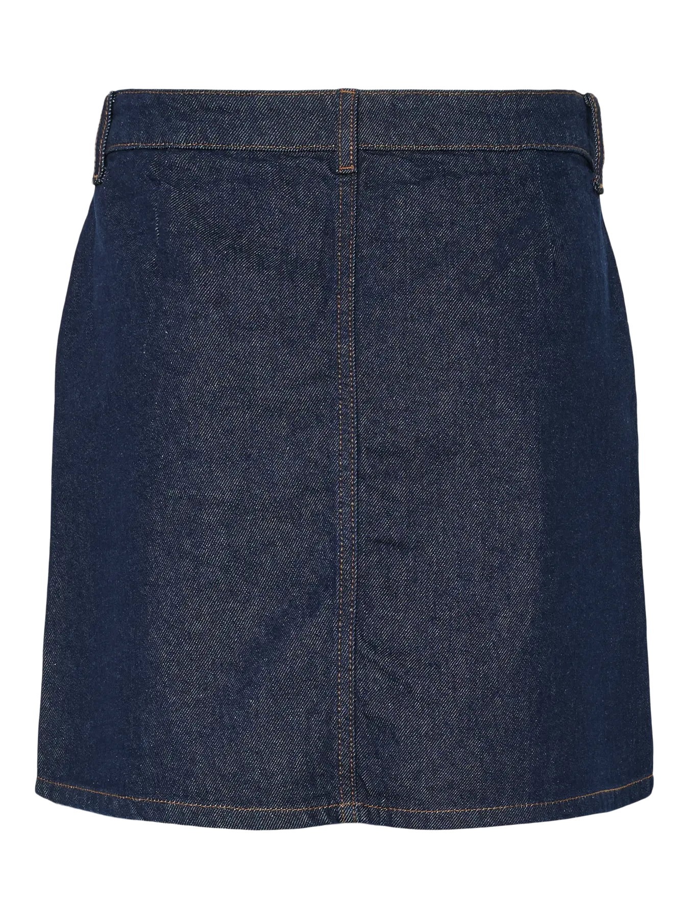MALIN HW DENIM SKIRT - Dark Blue Denim raw unwashed