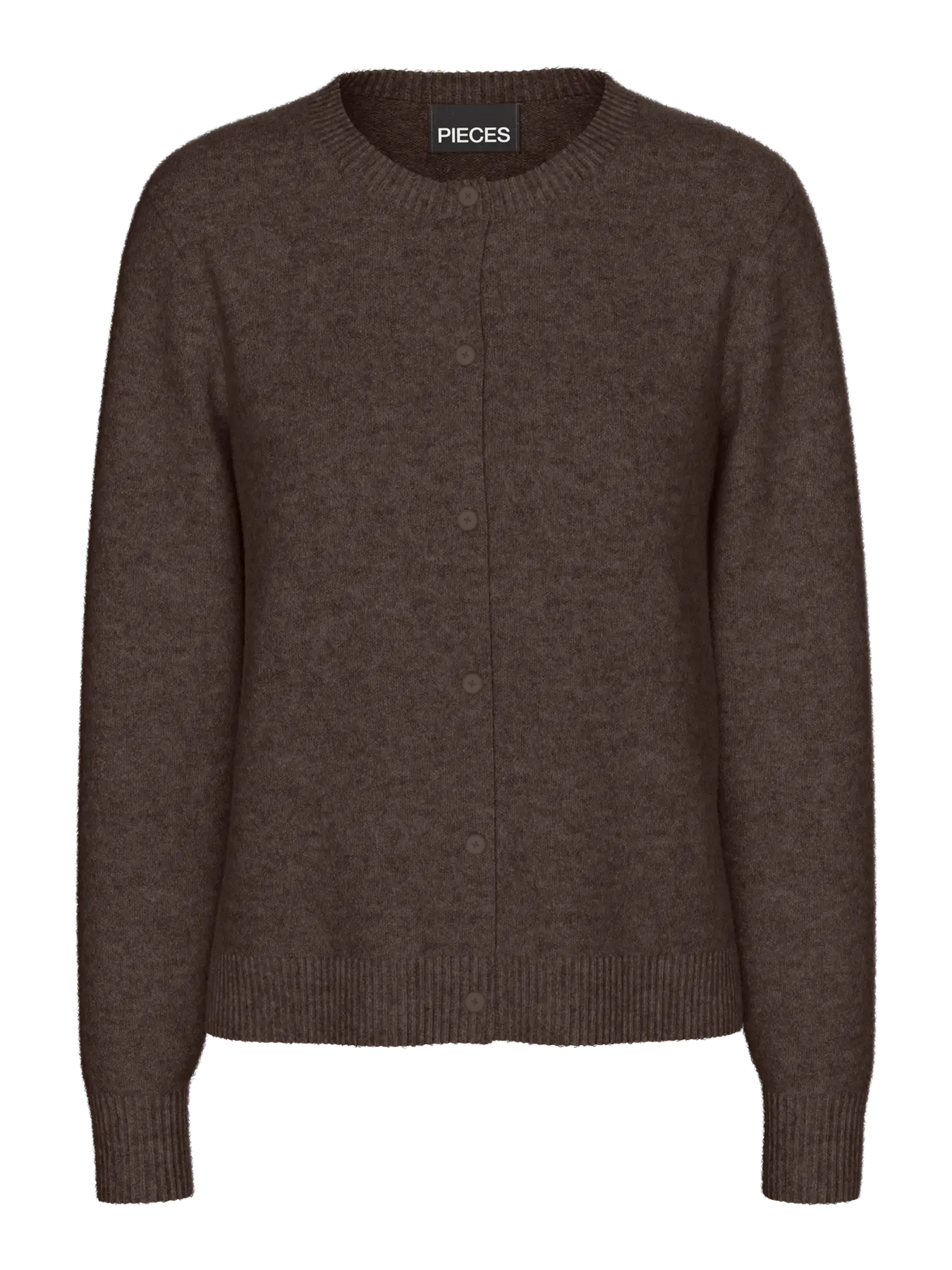 MALOU LS KNIT CARDIGAN - Hot Fudge MELANGE