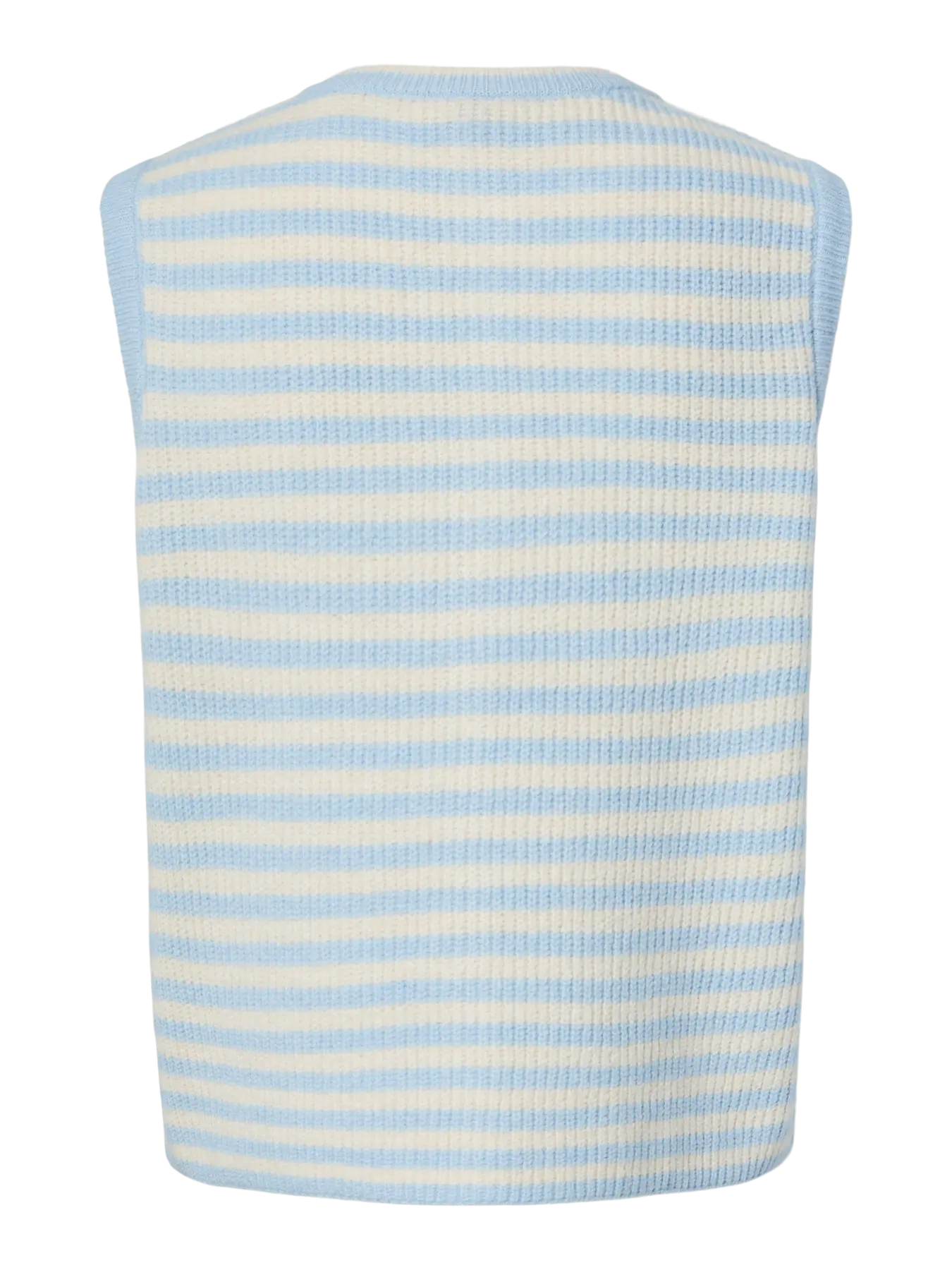 MALOU SL O-NECK STRIPE CARDIGAN - Cashmere Blue Birch