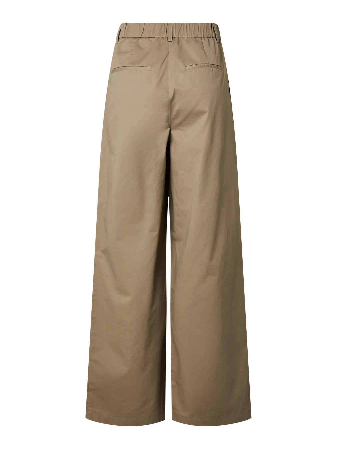PAM HW WIDE LEG PANTS - Greige