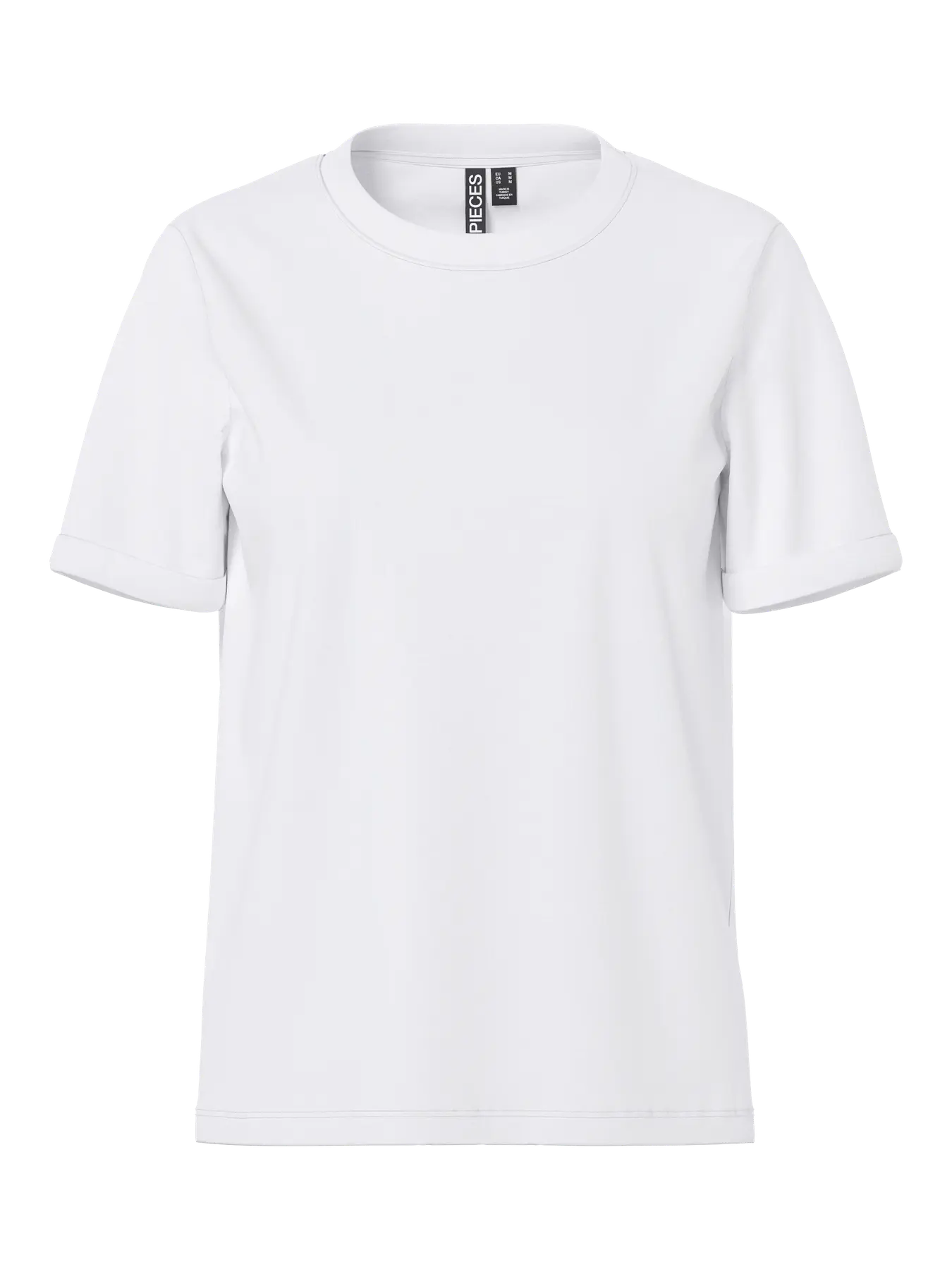 RIA SS FOLD UP SOLID TEE - Bright White