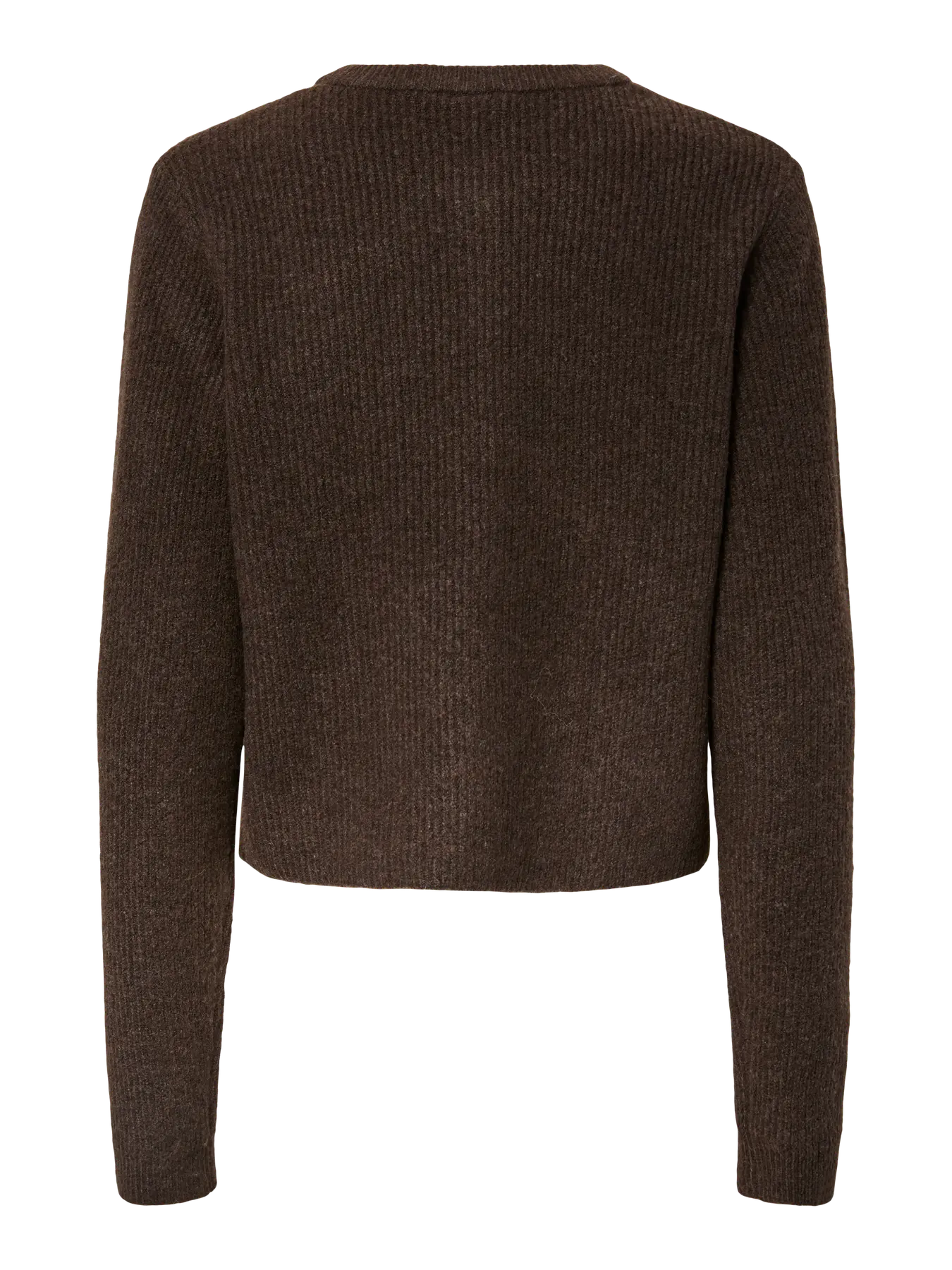 SILLY LS O-NECK KNIT CARDIGAN - Hot Fudge MELANGE