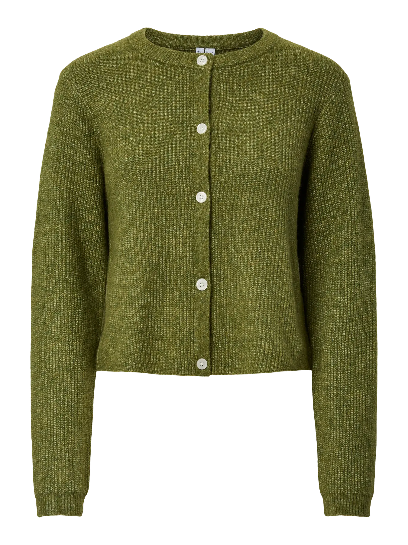 SILLY LS O-NECK KNIT CARDIGAN - Sphagnum MELANGE