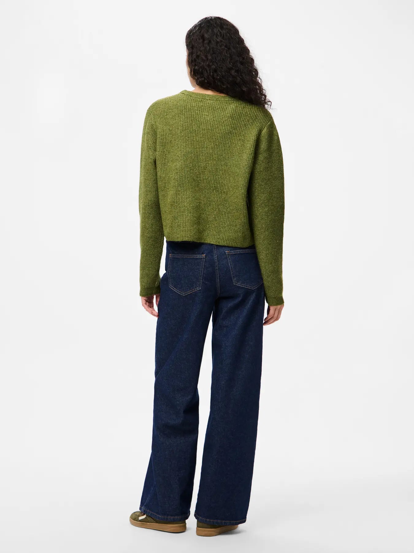 SILLY LS O-NECK KNIT CARDIGAN - Sphagnum MELANGE